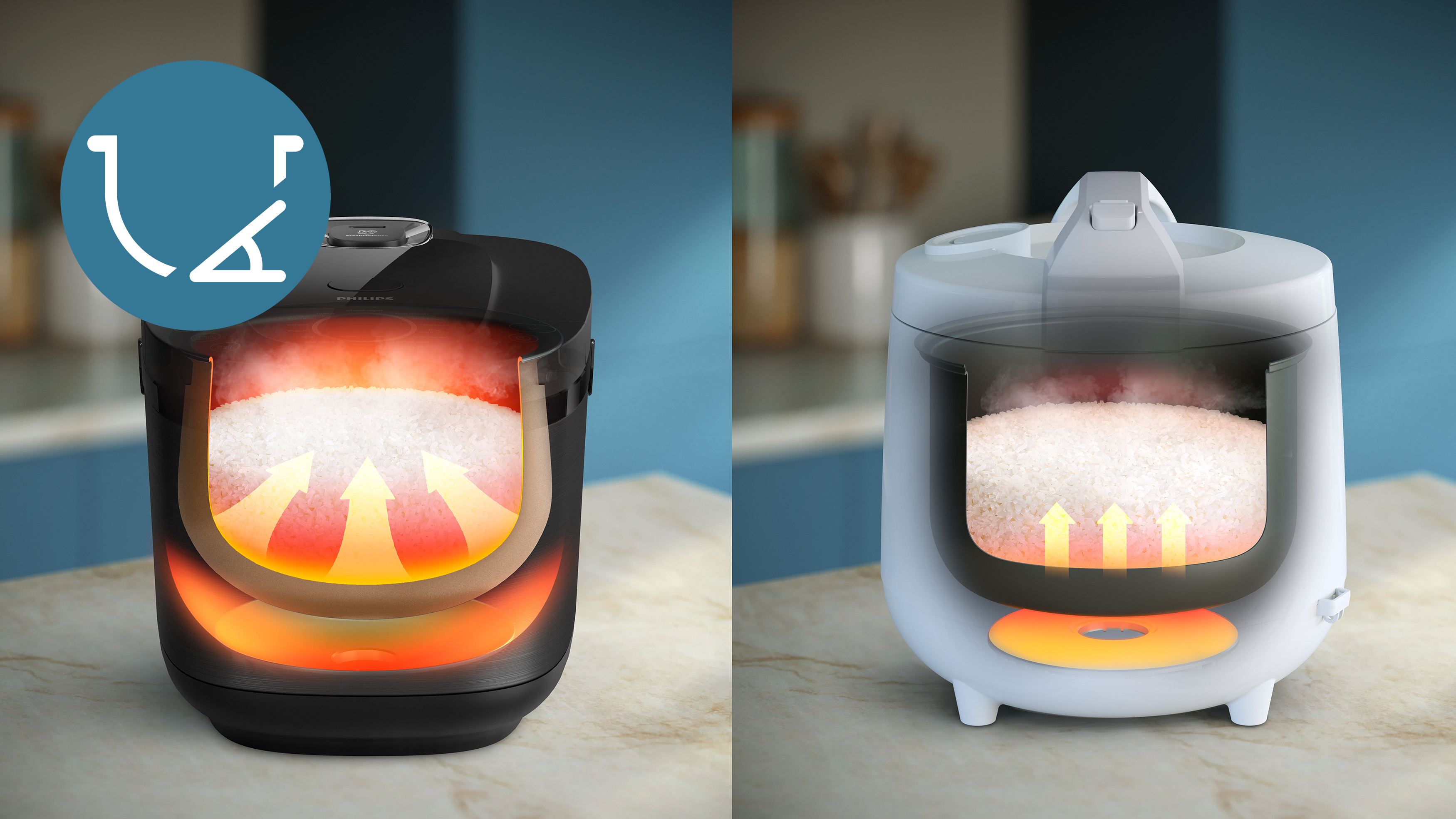 Nasi Tanak Merata dengan Panci Bulat yang Disempurnakan