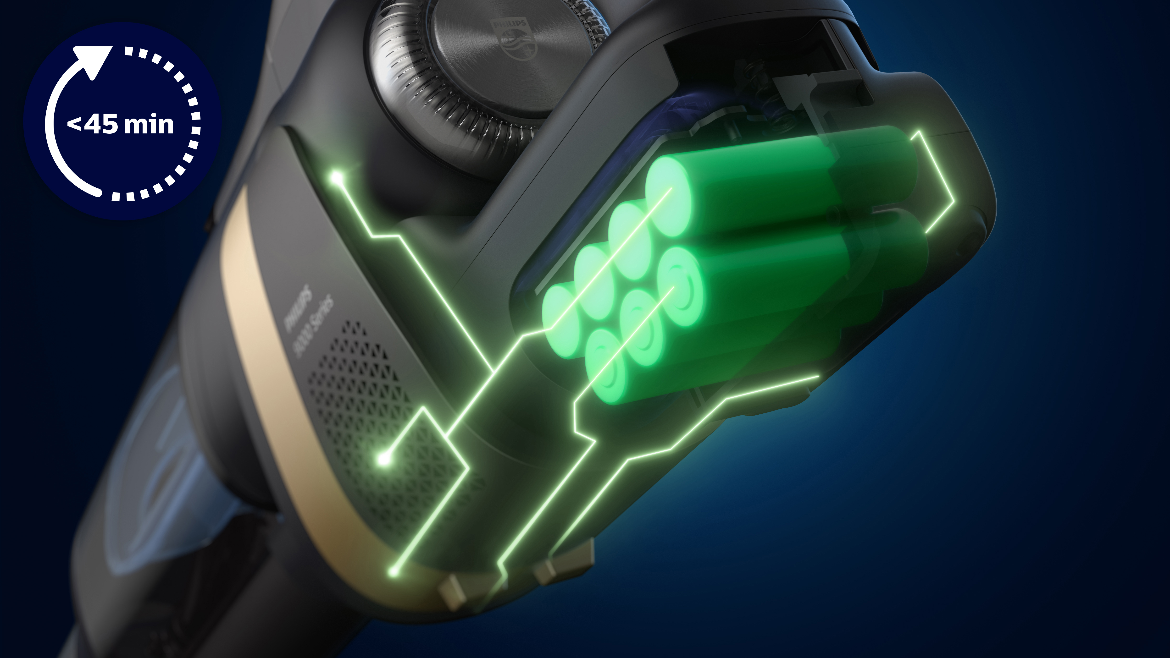 وقت تشغيل لغاية 45 دقيقة