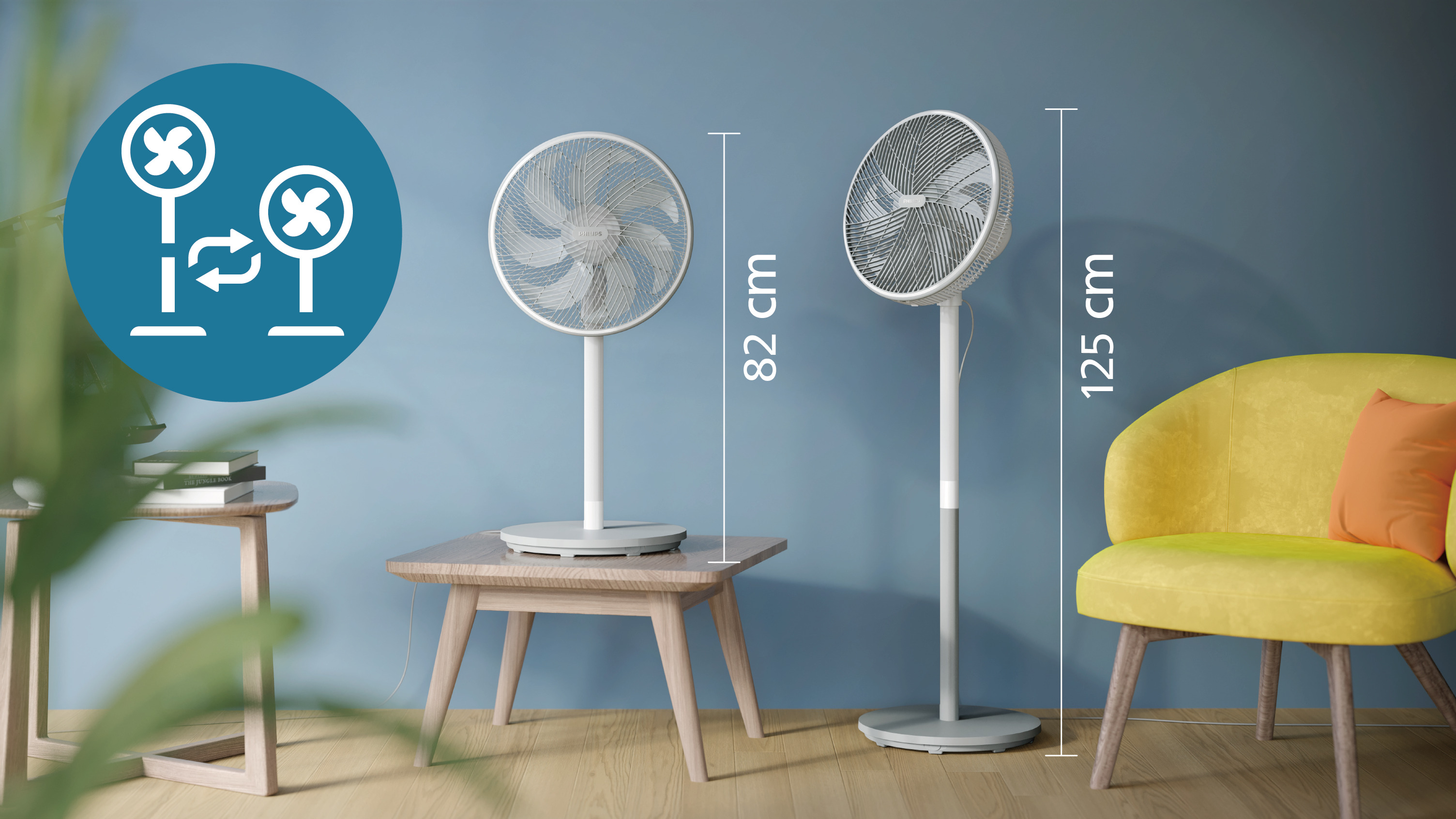 Vielseitiger 2-in-1-Stand- und Tischventilator