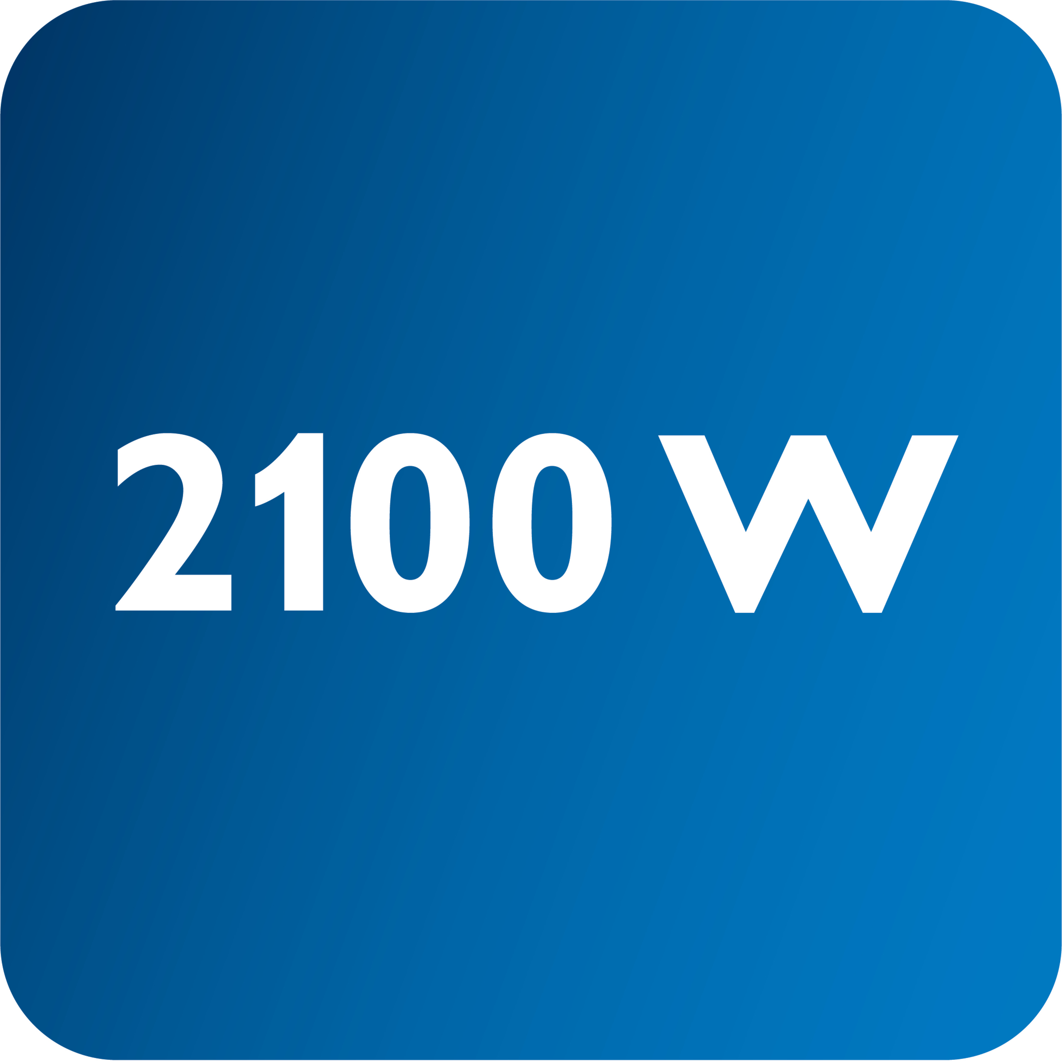 Power up to 2100 W enabling constant high steam output