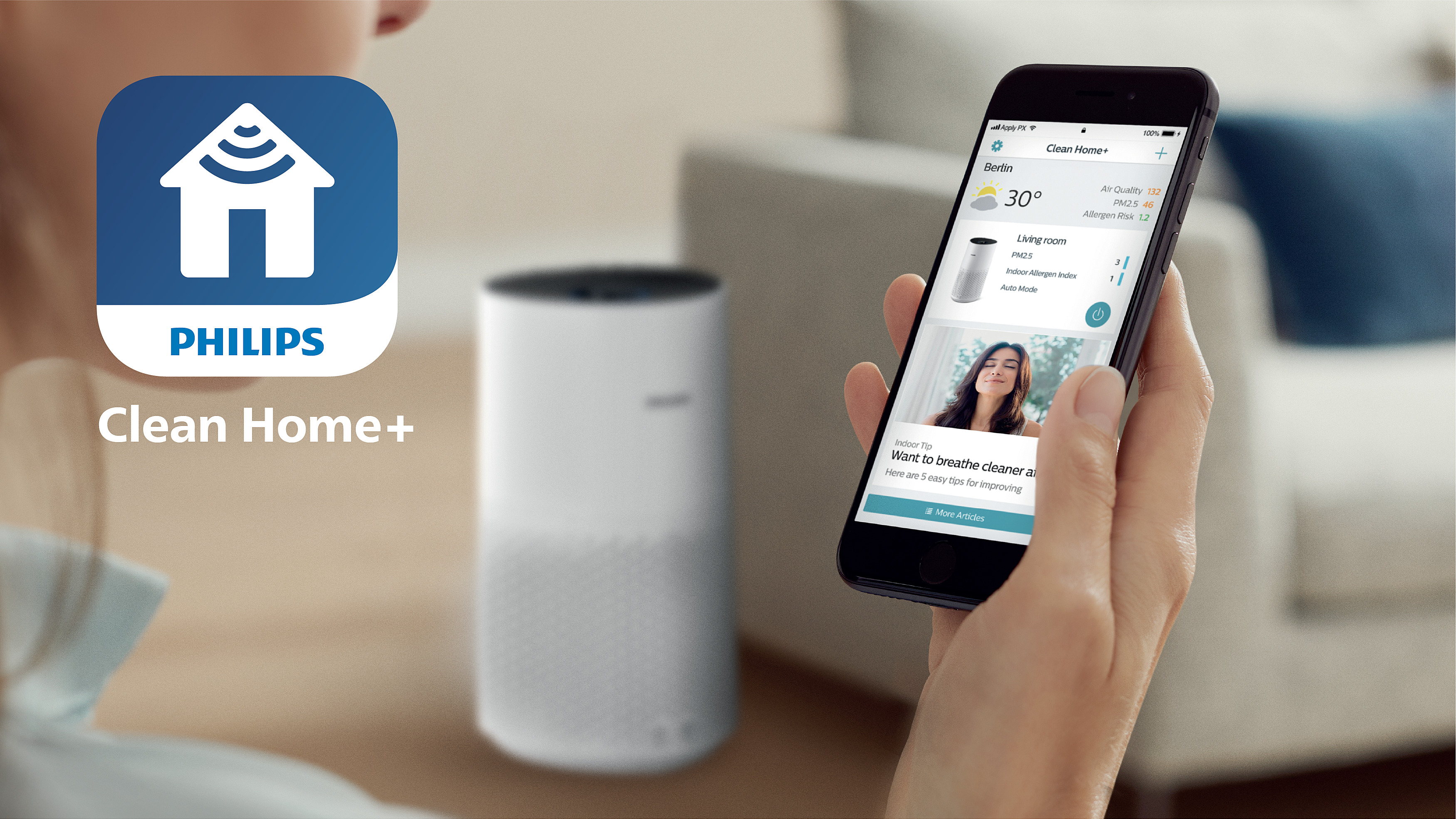Hubungkan dengan perangkat dan pantau masa pakai filter