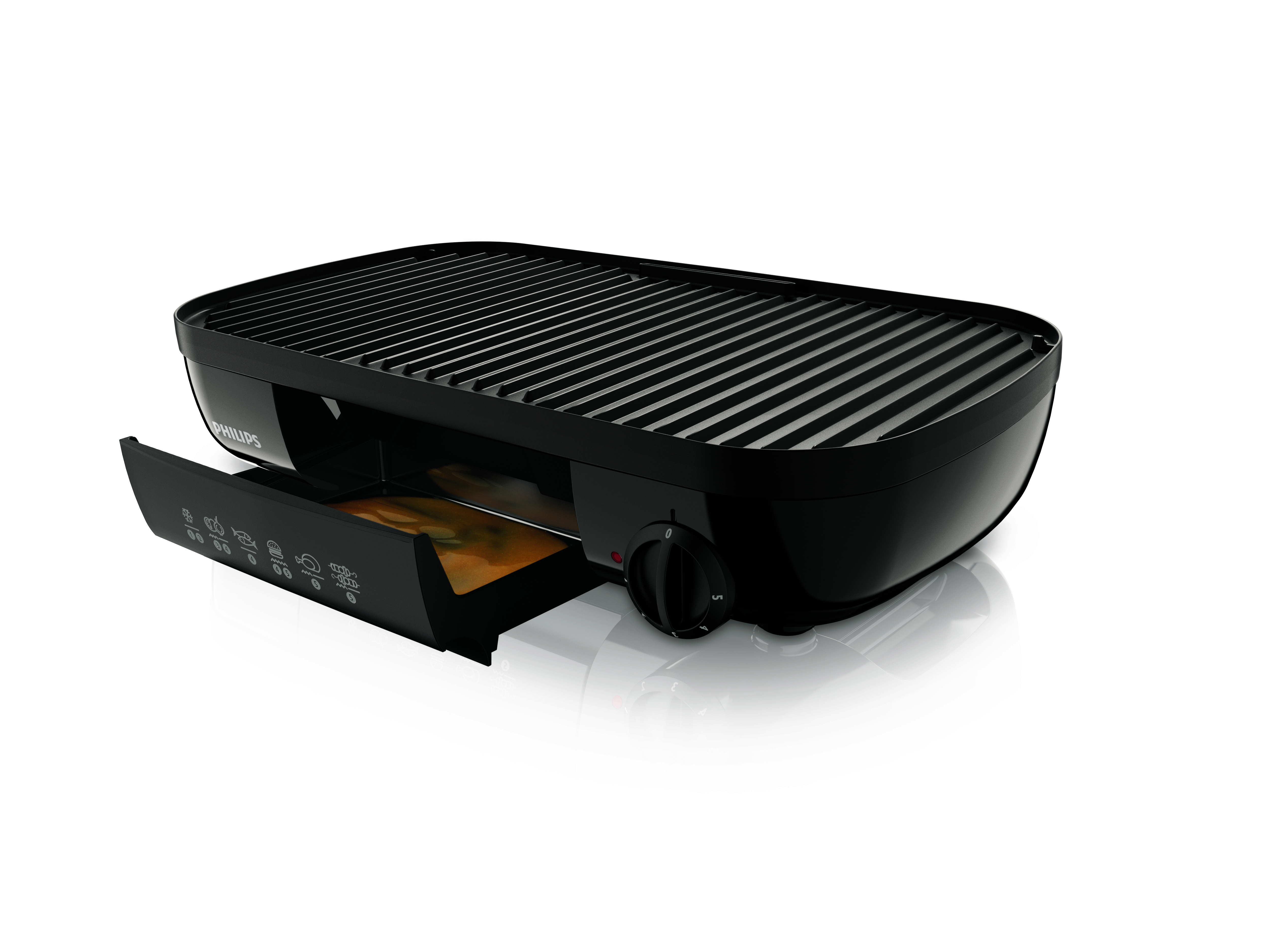 Bandeja recogegrasa integrada para recoger el exceso de grasa