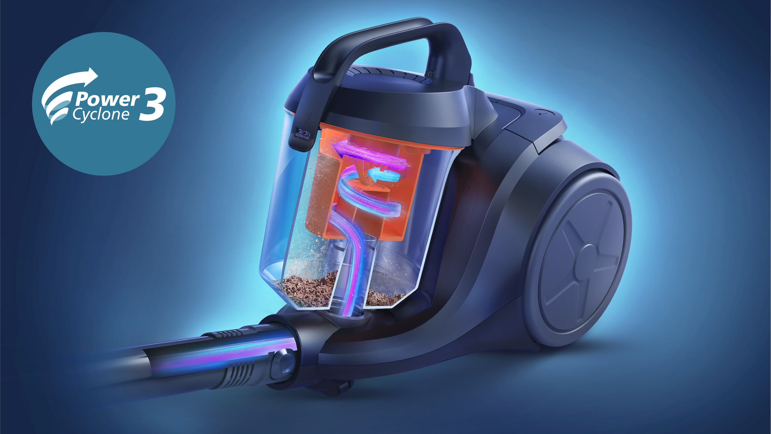 تحافظ تقنية PowerCyclone 3 على قوة الأداء لفترة أطول