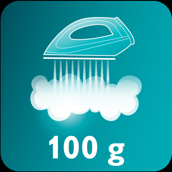 Dodatna količina pare od 100 g/min za lako otklanjanje većih nabora