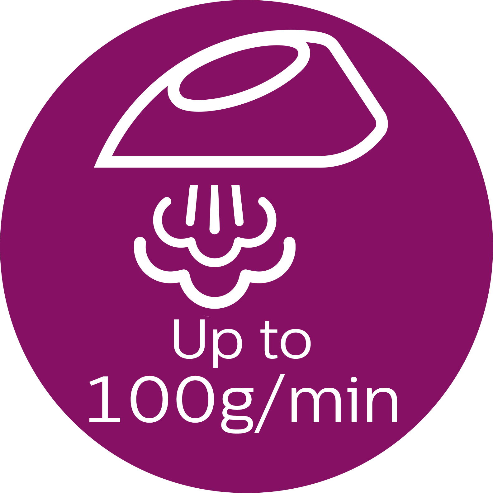 Continuous steam up to 100&nbsp;g/min