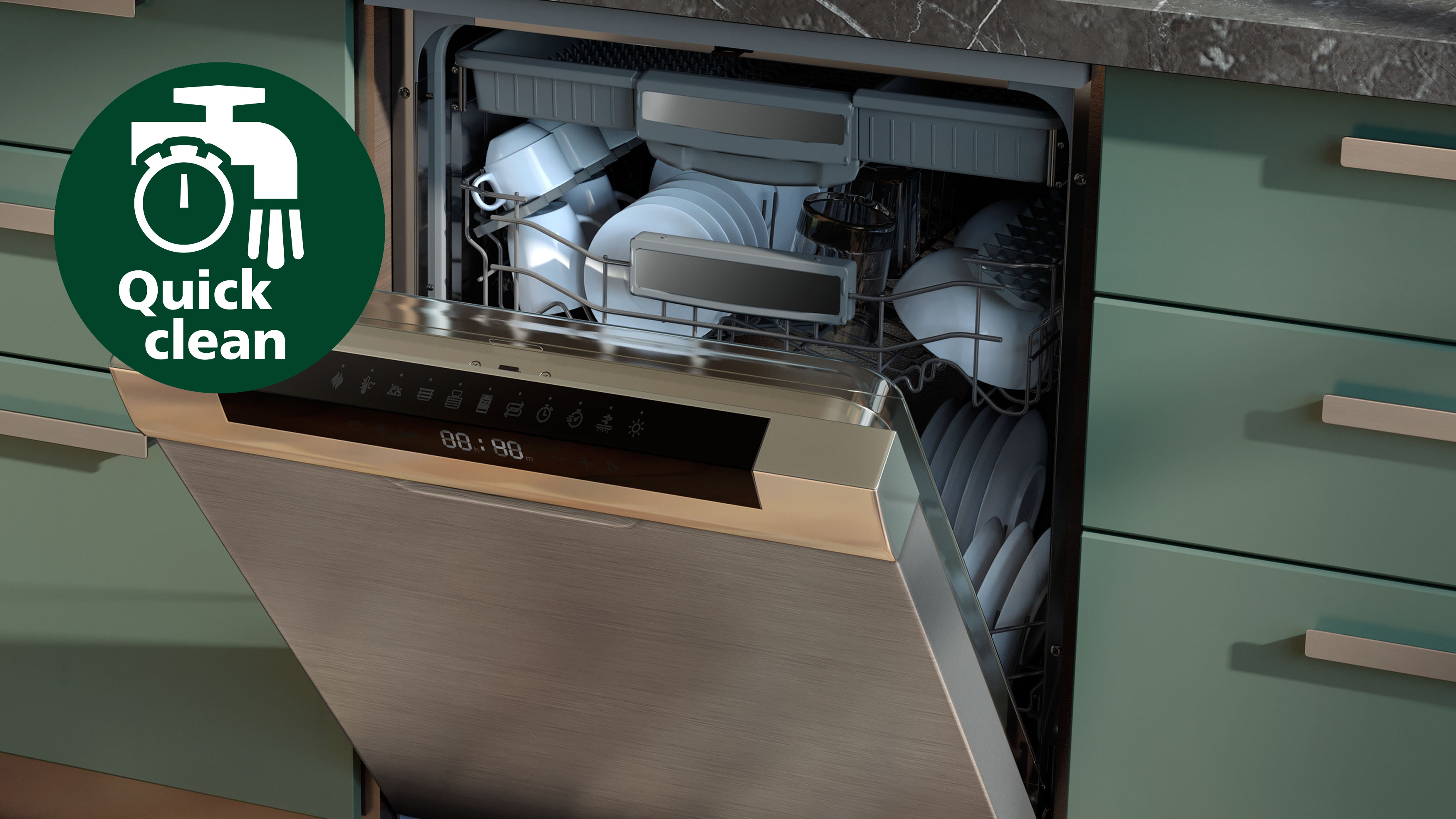 Jedno łatwe w czyszczeniu naczynie z gładką powłoką.