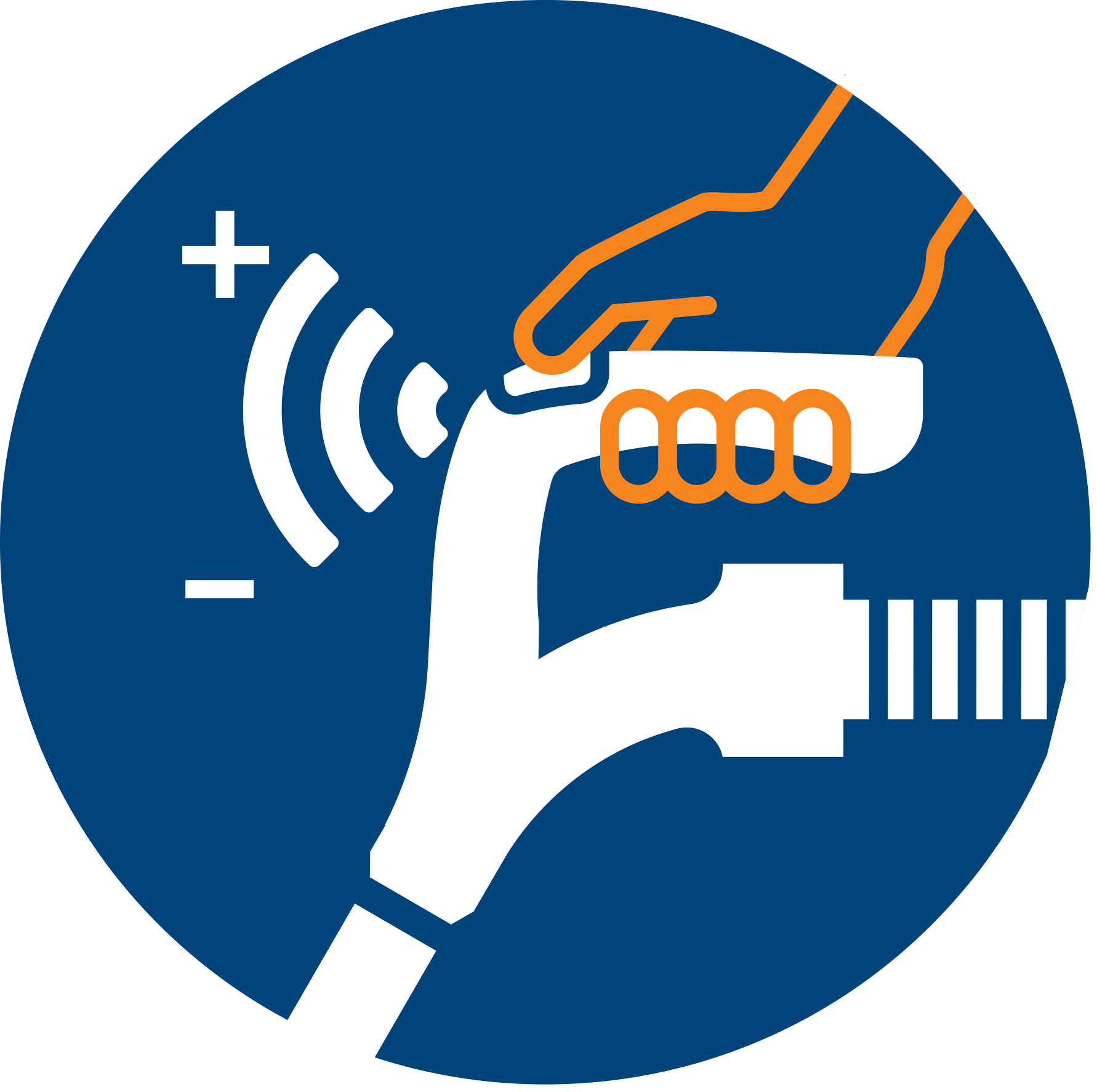 Mando a distancia con mango ergon&oacute;mico para m&aacute;s comodidad Play y pausa