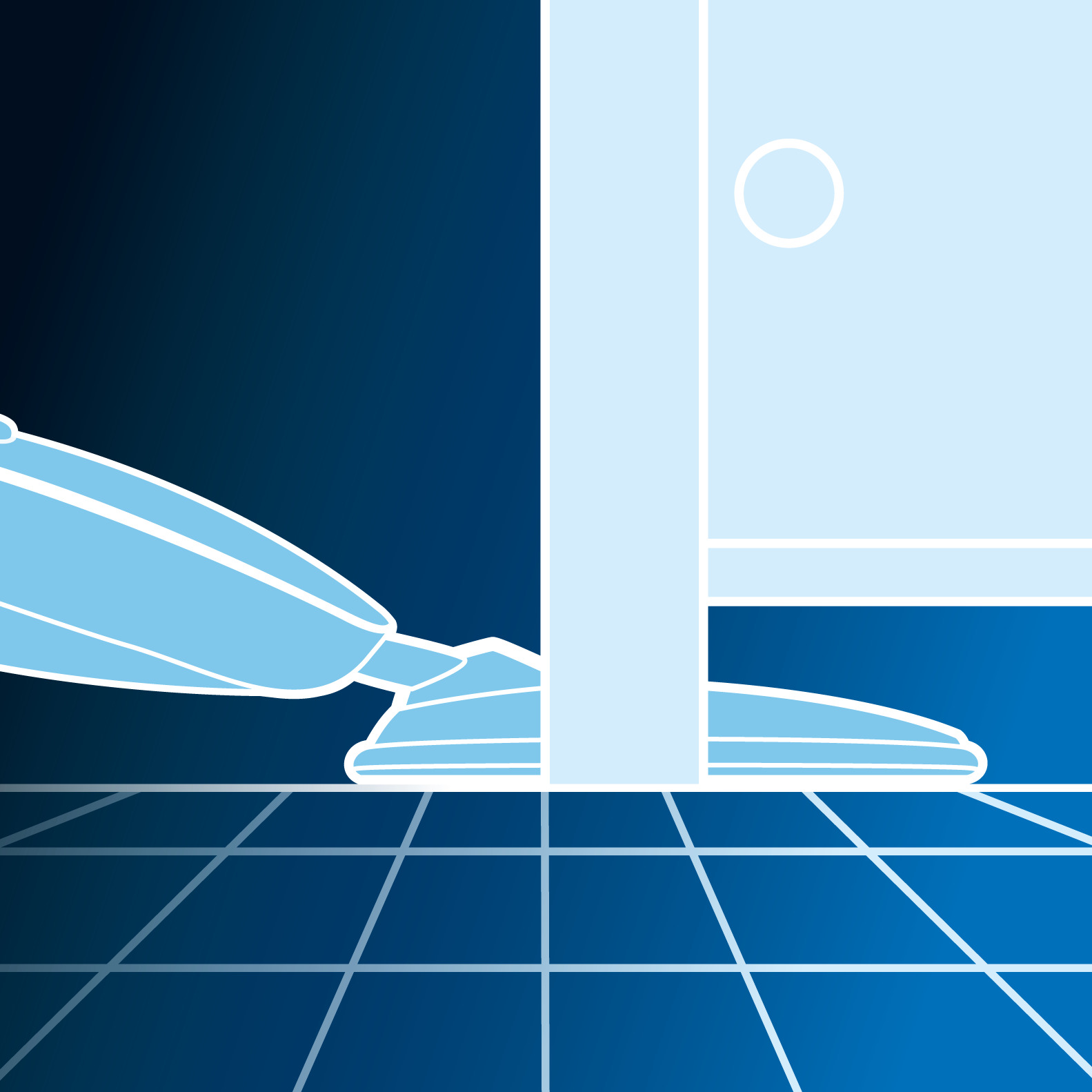Plat, driehoekig mondstuk voor optimaal bereik