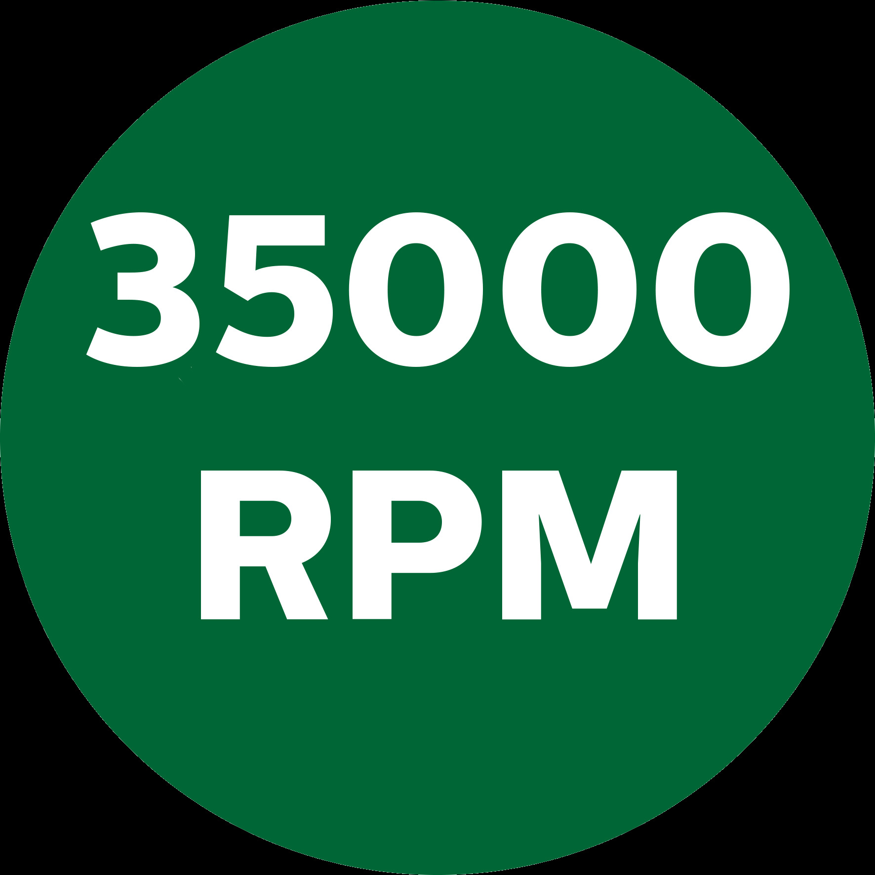 Hasta 35&nbsp;000&nbsp;rpm