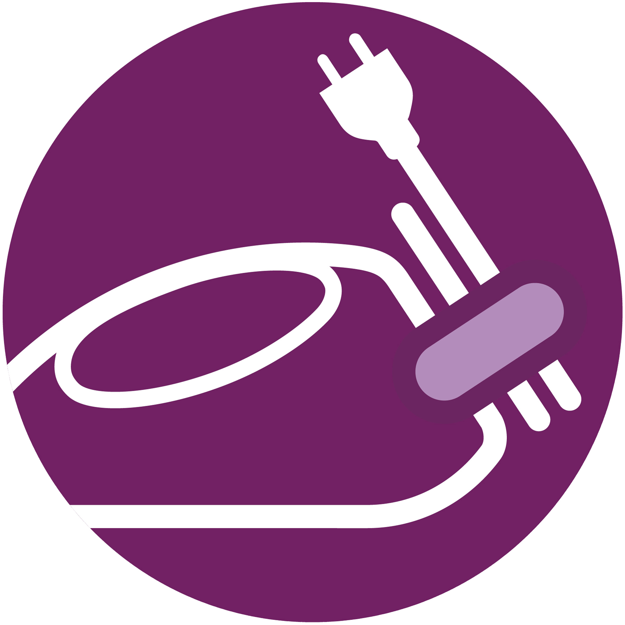 Easy cord wrapping with clip for quick, tidy storage