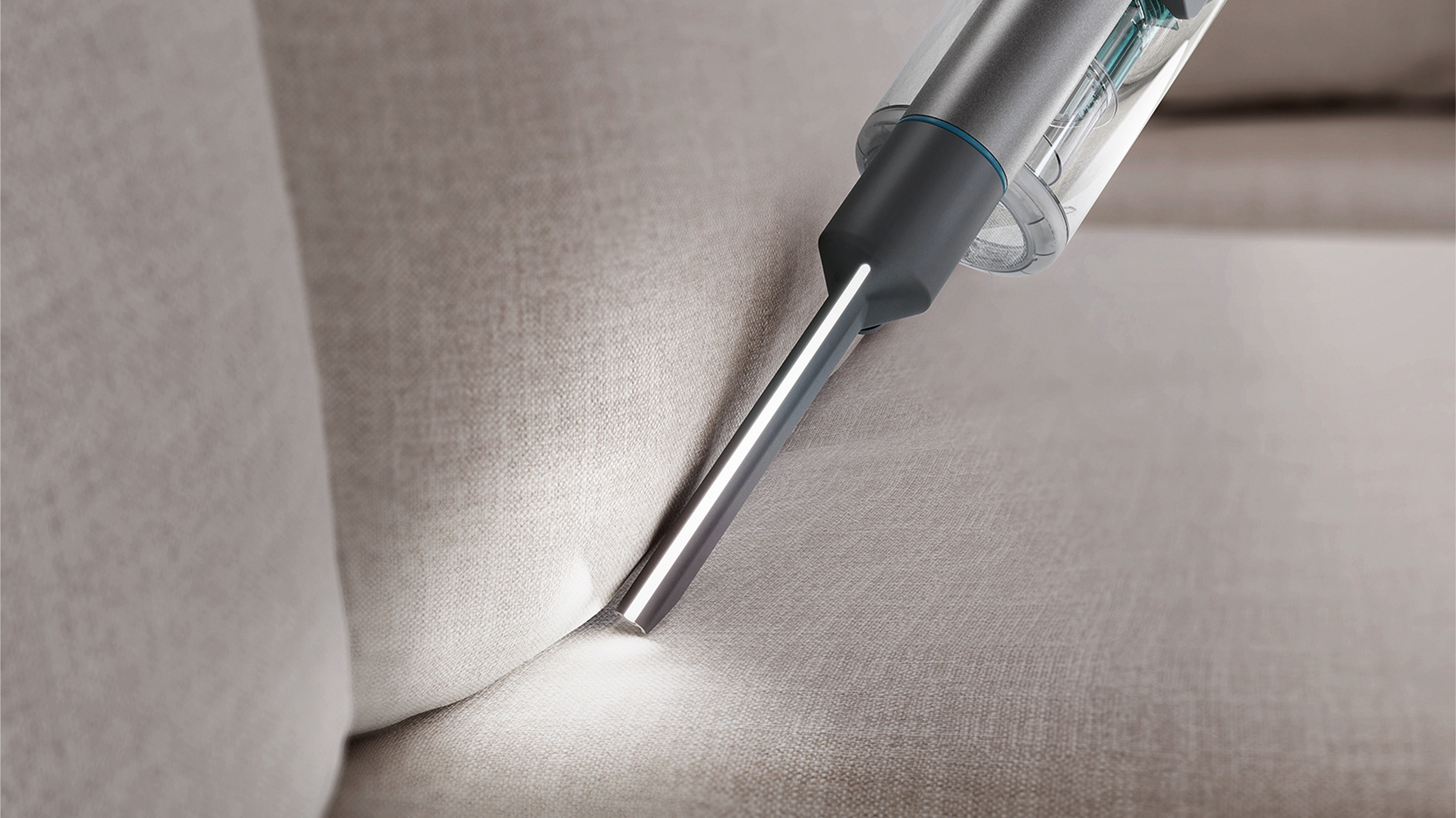 LED-lampor p&aring; munstycket och de flesta tillbeh&ouml;ren visar dolt damm