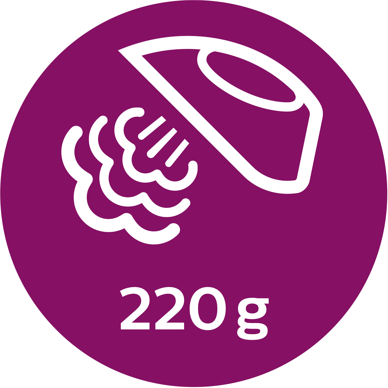 強力蒸氣高達 220 克