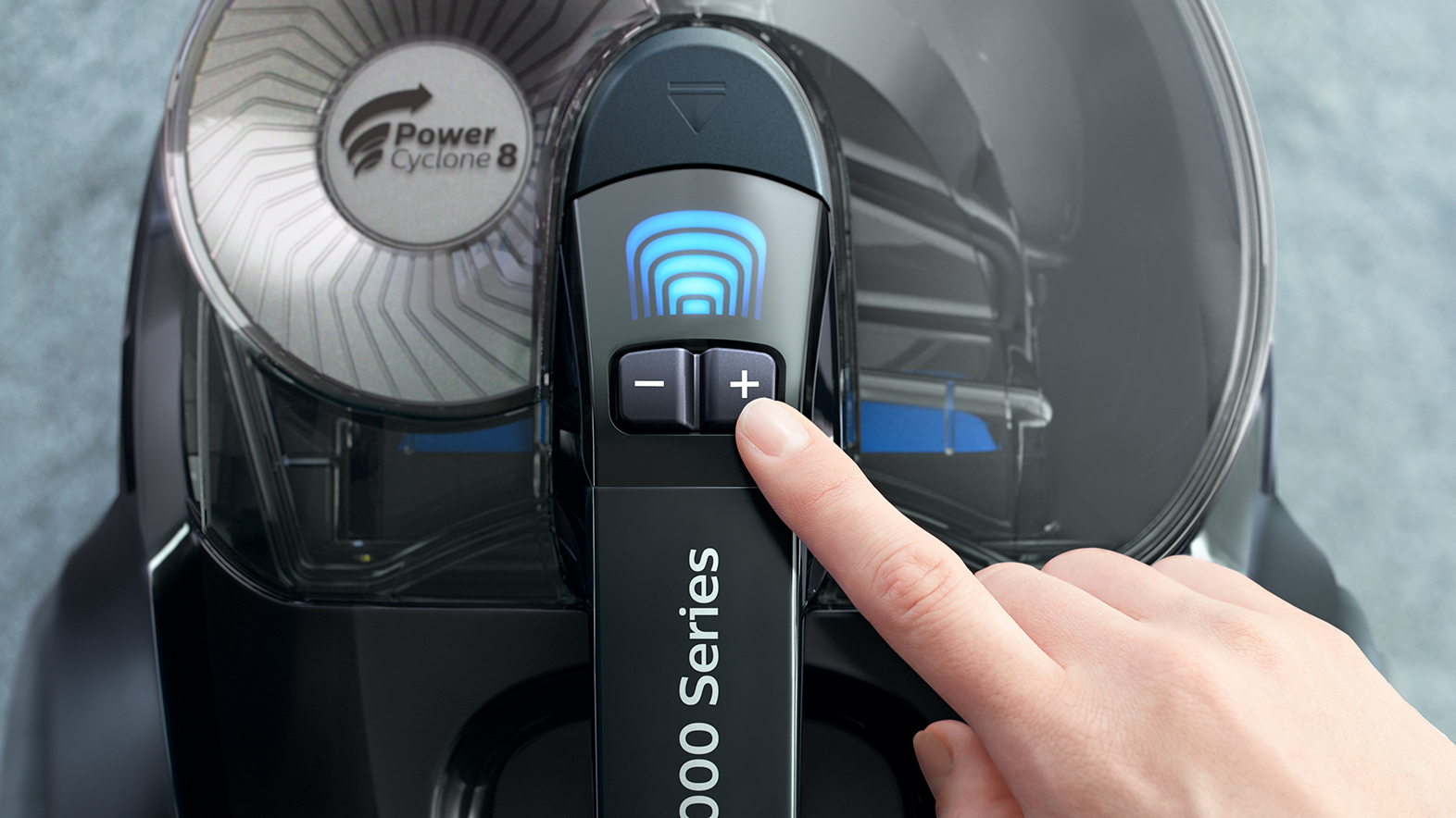 Digital&nbsp;power control function to adjust suction power