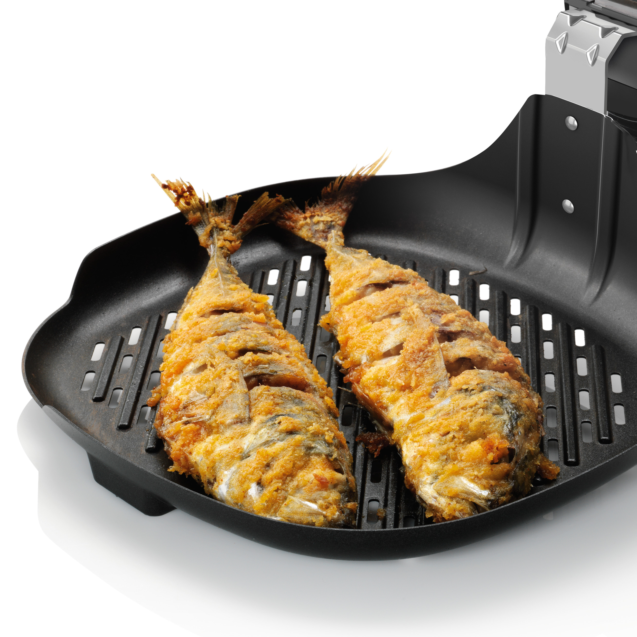 Met het geoptimaliseerde oppervlak kunt u zelfs een hele vis grillen