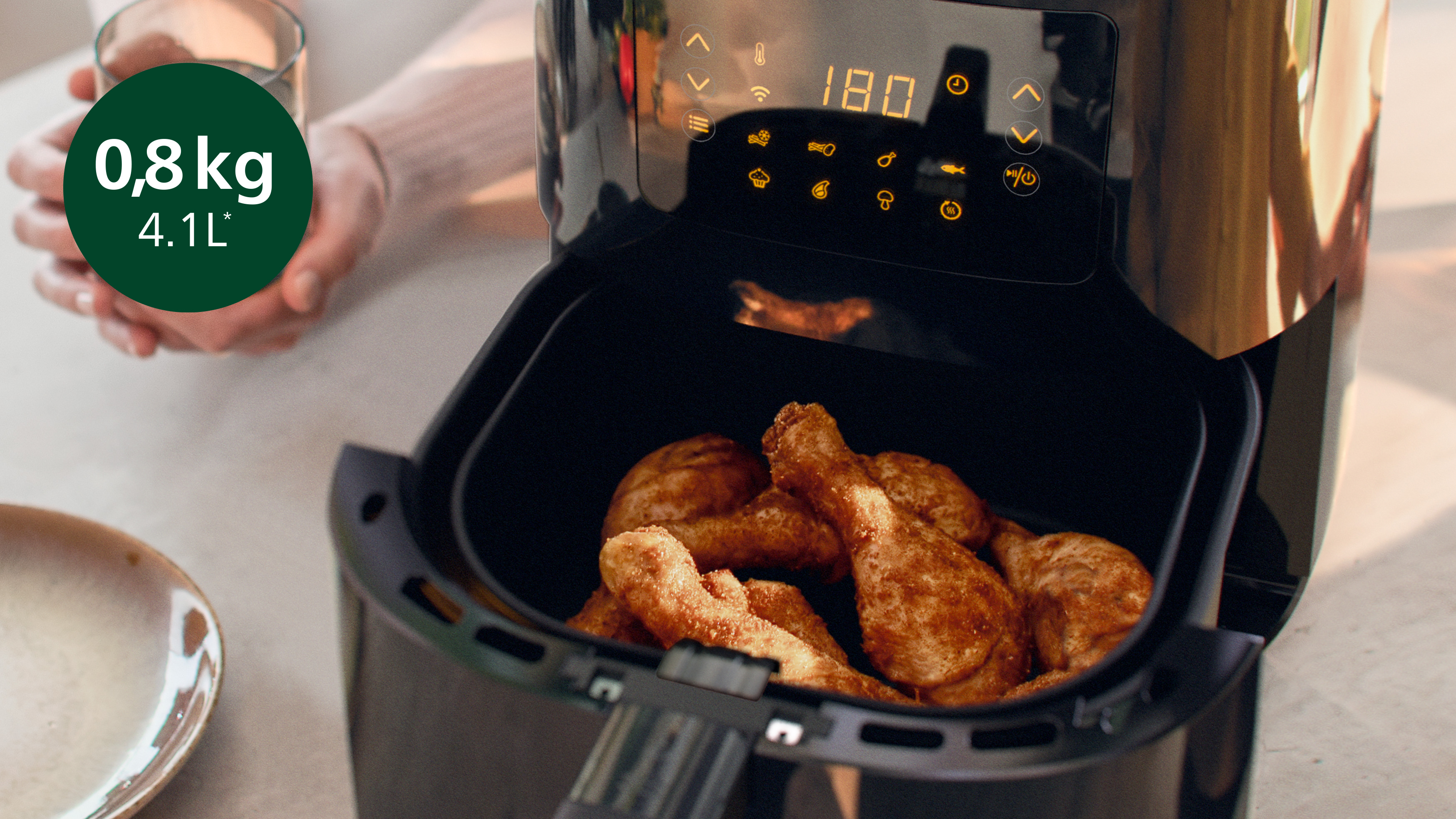 4,1 liter - op til 4 portioner p&aring; &eacute;n gang