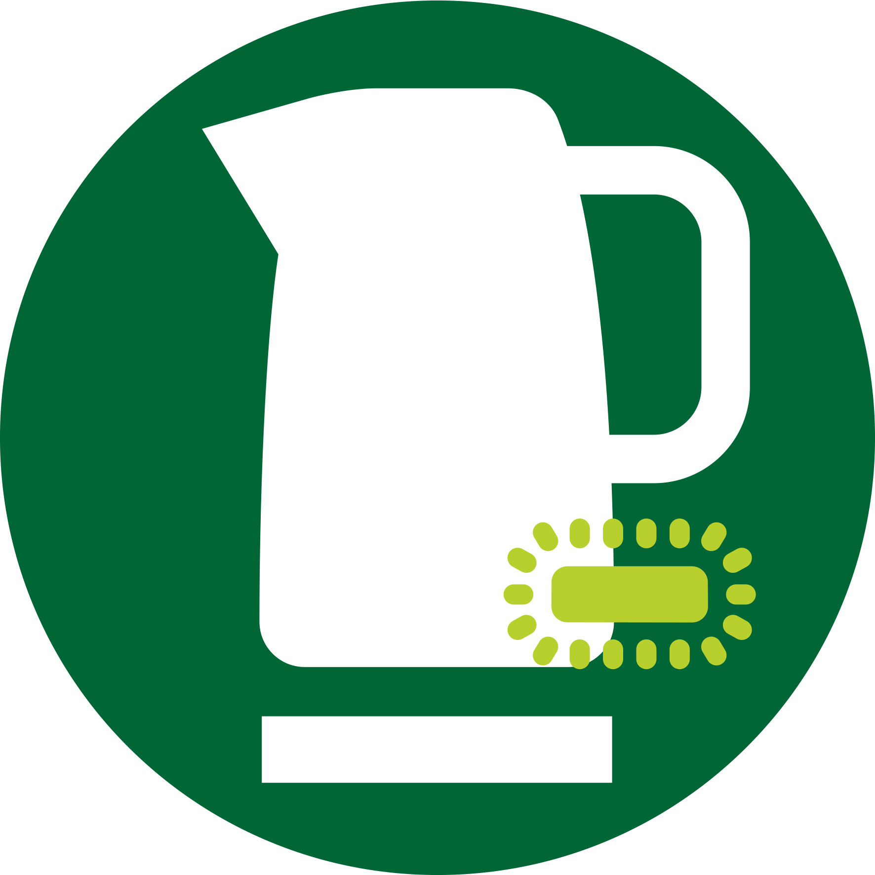 De blauwe LED-verlichting en het indicatielampje gaan branden zodra de waterkoker is ingeschakeld