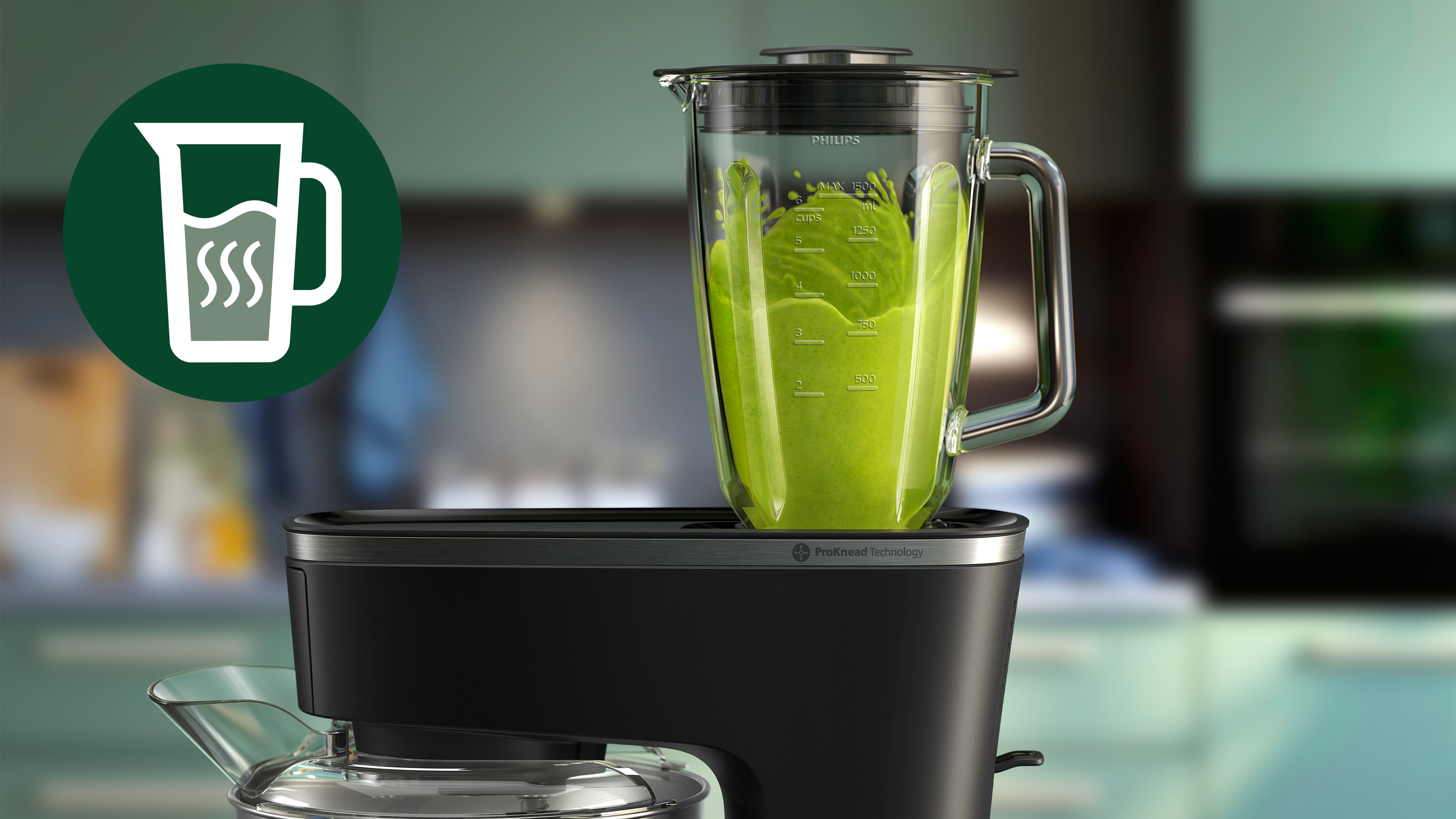 1,5 l стъклен блендер