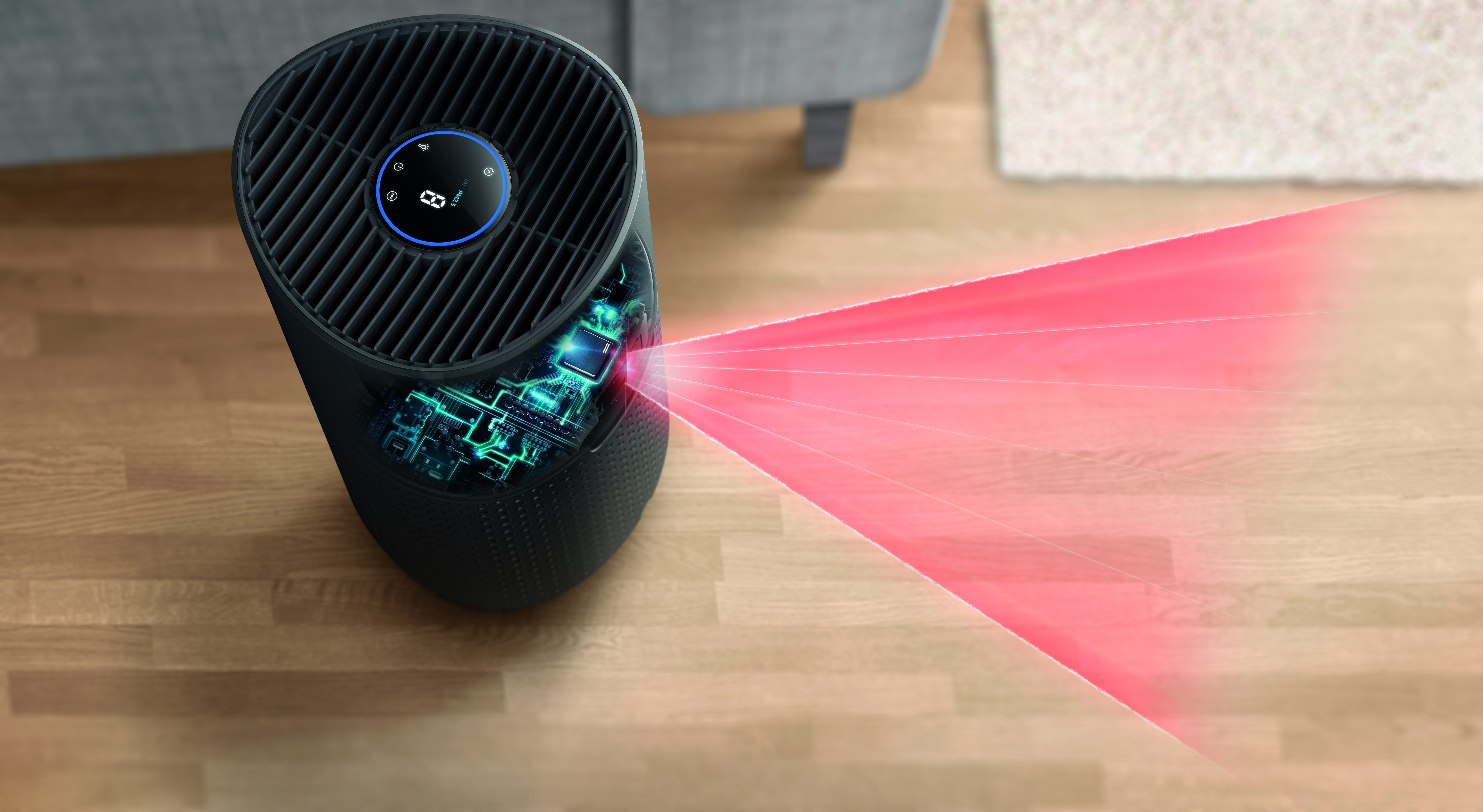 Professional grade sensor for intelligent purification