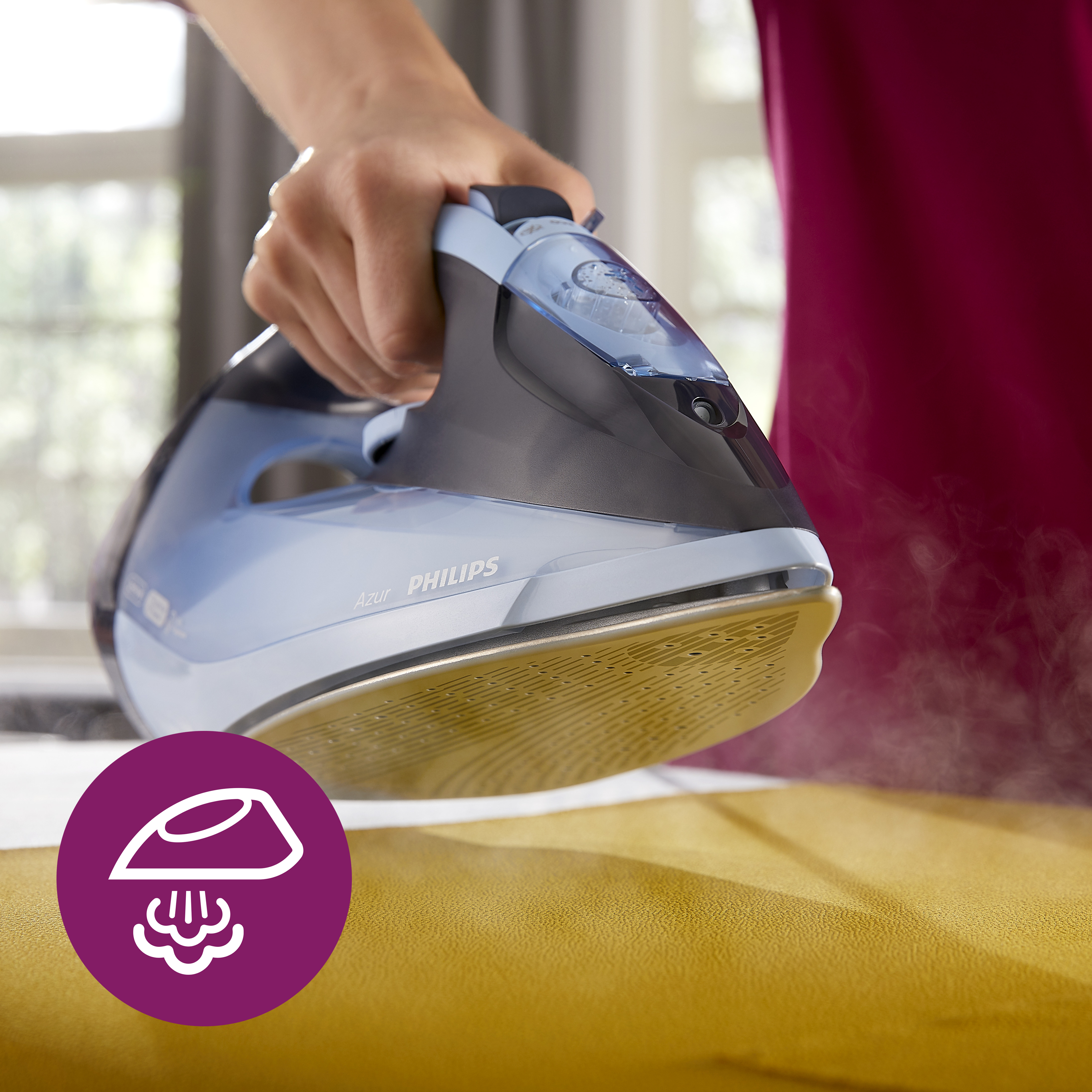 Dampfleistung von bis zu 45&nbsp;g/Min. f&uuml;r schnelleres Gl&auml;tten