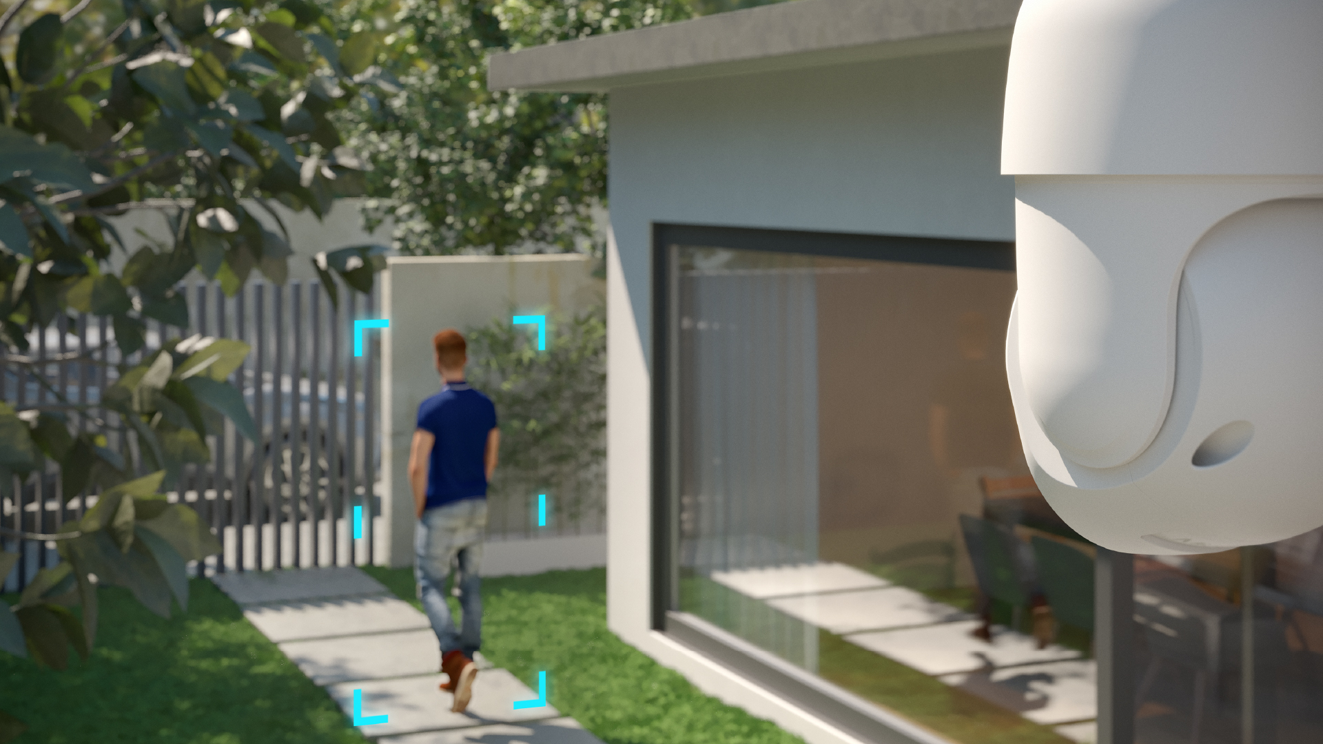 Differentiates between movement, noise or people