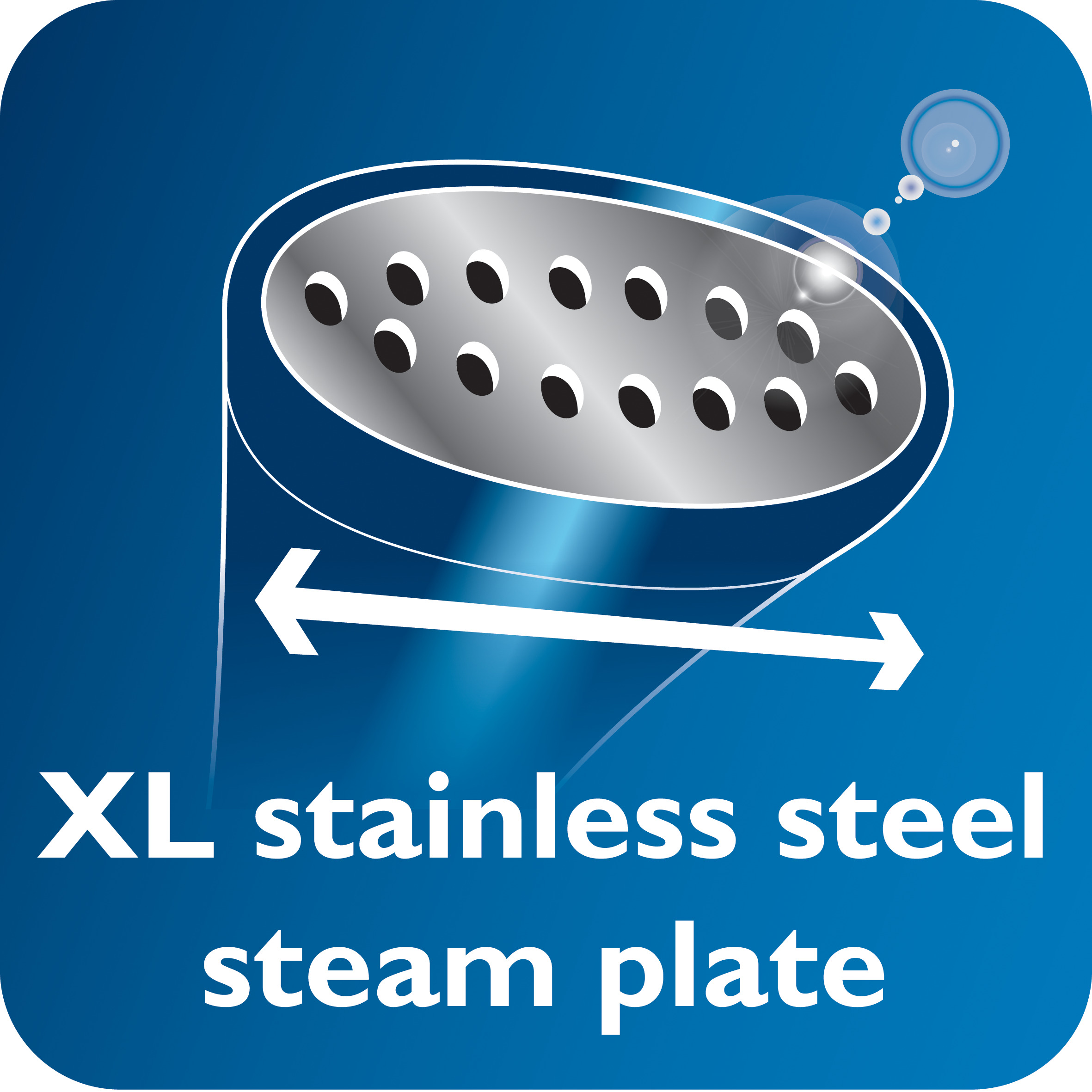 XL Stainless steel steam plate for faster results