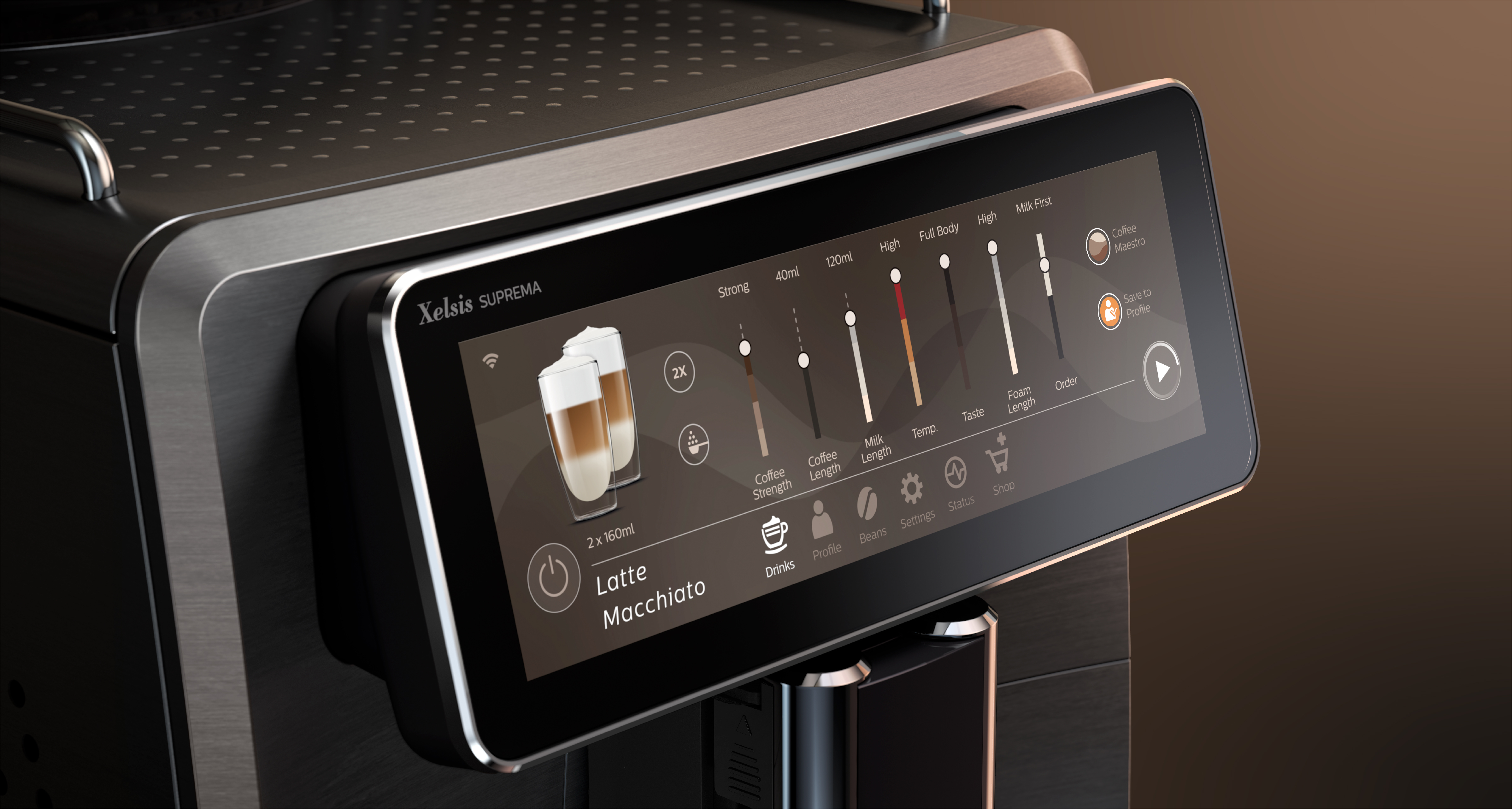 Tilpas op til 7 kaffeindstillinger med CoffeEqualizer Touch+