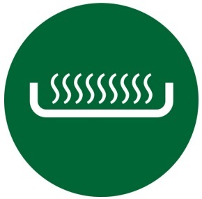 Flat heating element for fast boiling