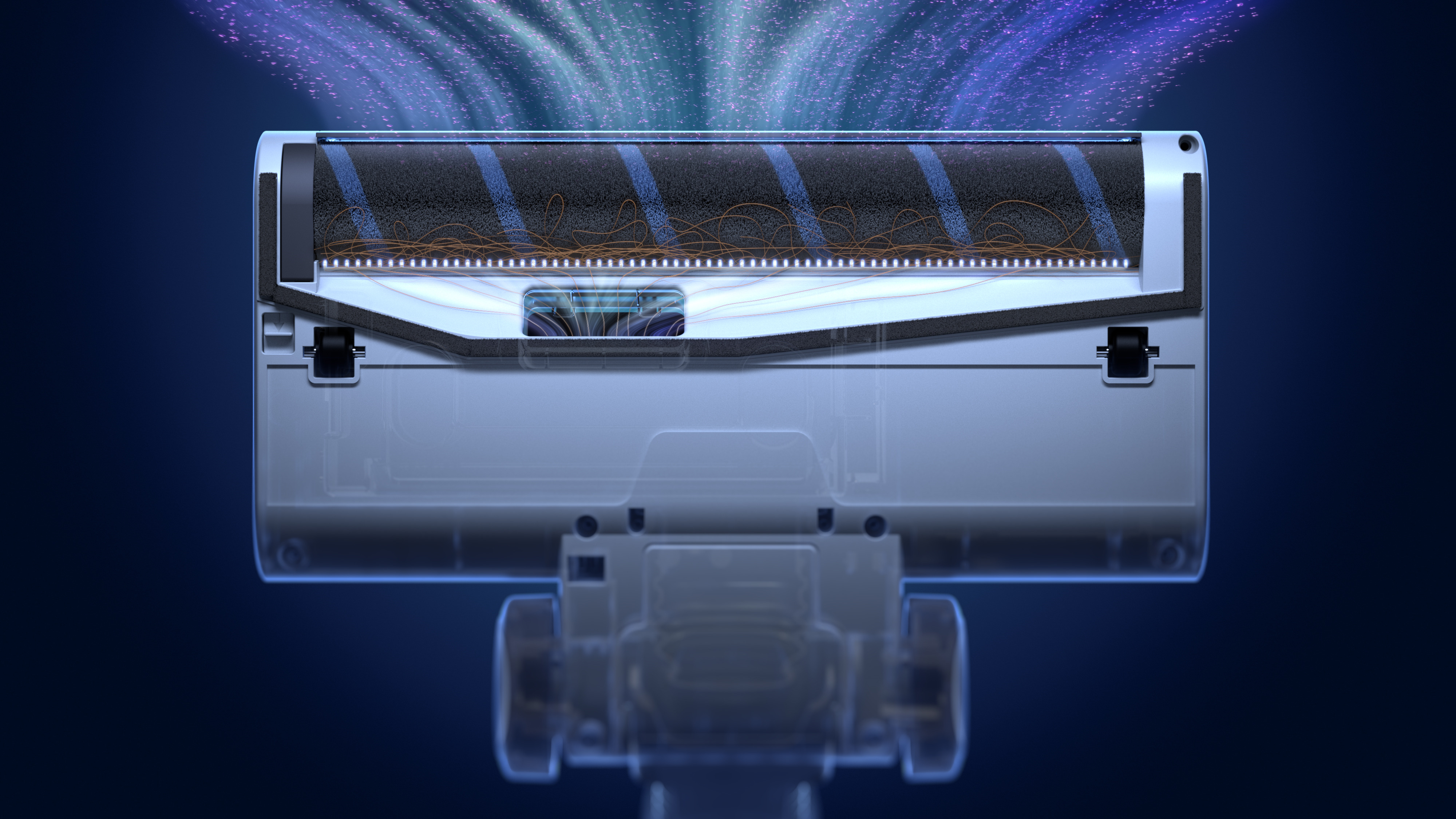 Moottoroitu harjasuutin ehk&auml;isee hiusten takertumista harjaan