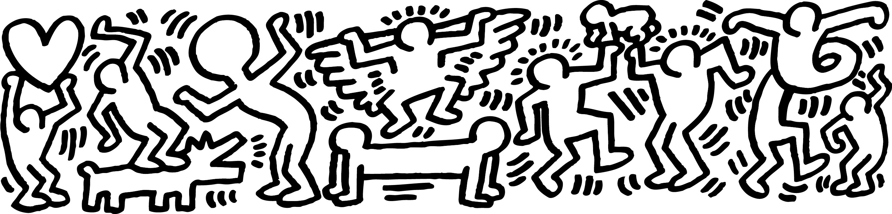 Die spielerischen Symbole von Haring bringen Farbe in Ihren Alltag