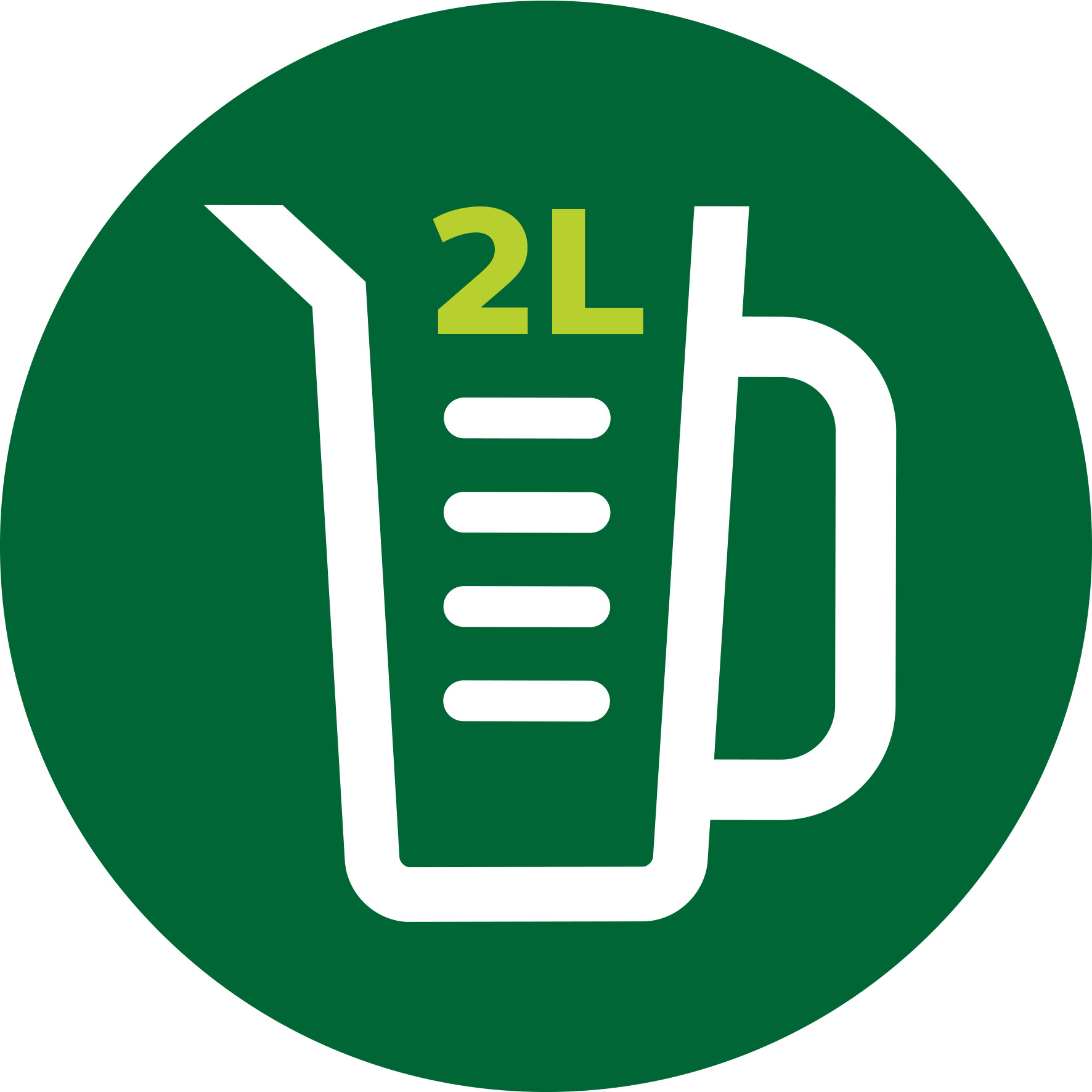 Jarra de cristal grande para compartir los batidos