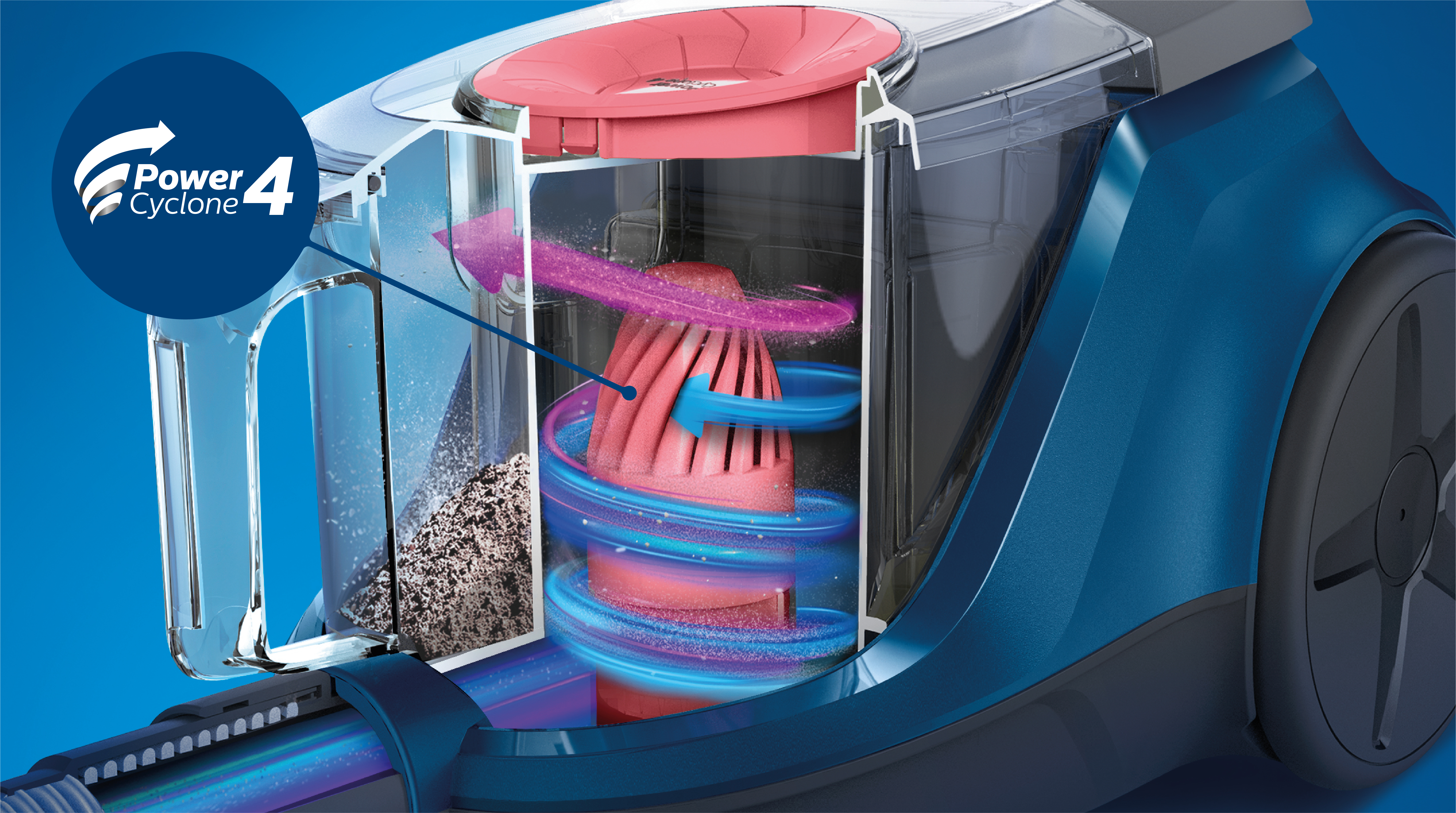 La tecnolog&iacute;a PowerCyclone 4 mantiene un gran rendimiento durante m&aacute;s tiempo