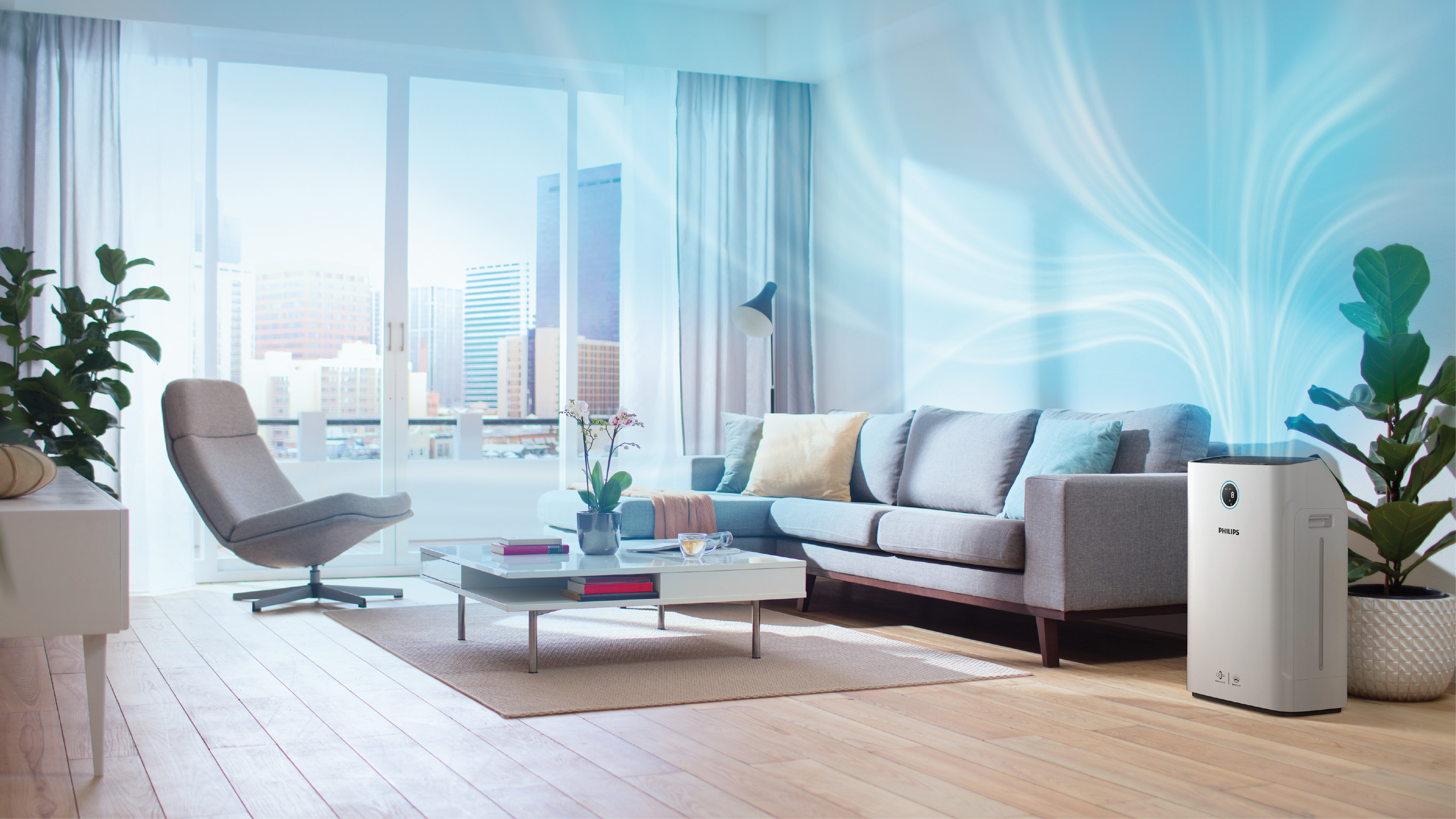 До 310&nbsp;м3/ч CADR (1): очистка помещений площадью до 80&nbsp;м2 (2)