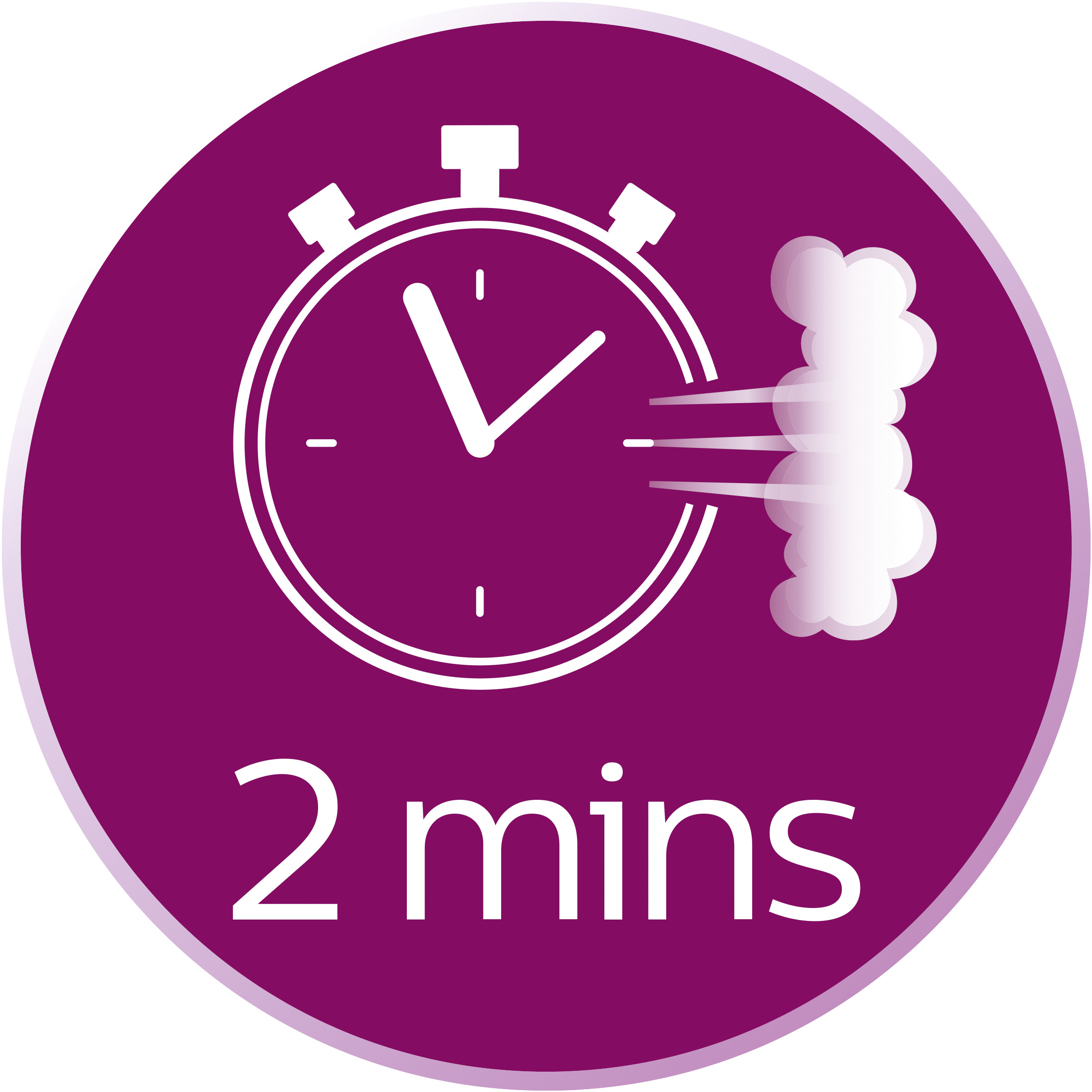 Ready to use in 2&nbsp;minutes with unlimited refill