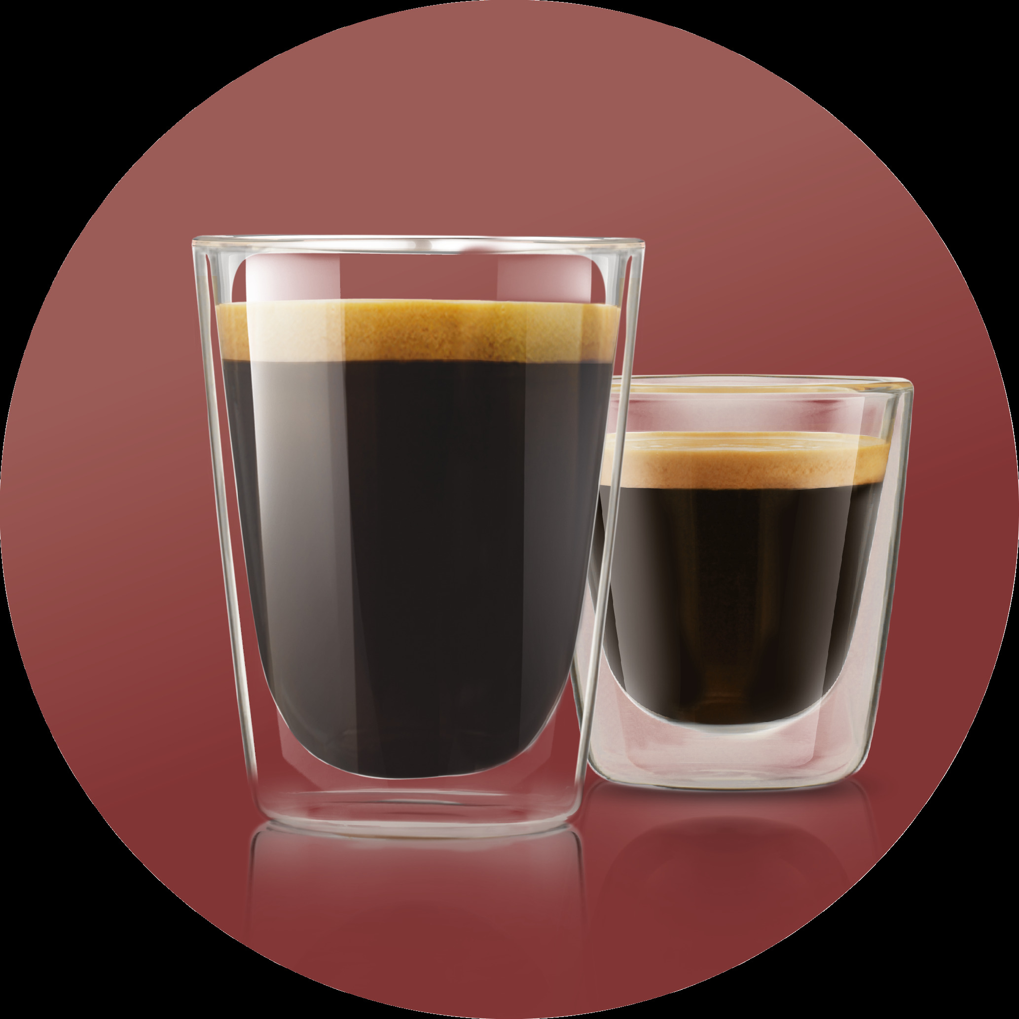 W&auml;hlen Sie zwischen 2 Rezepten: kleiner, starker oder milder, normaler Kaffee