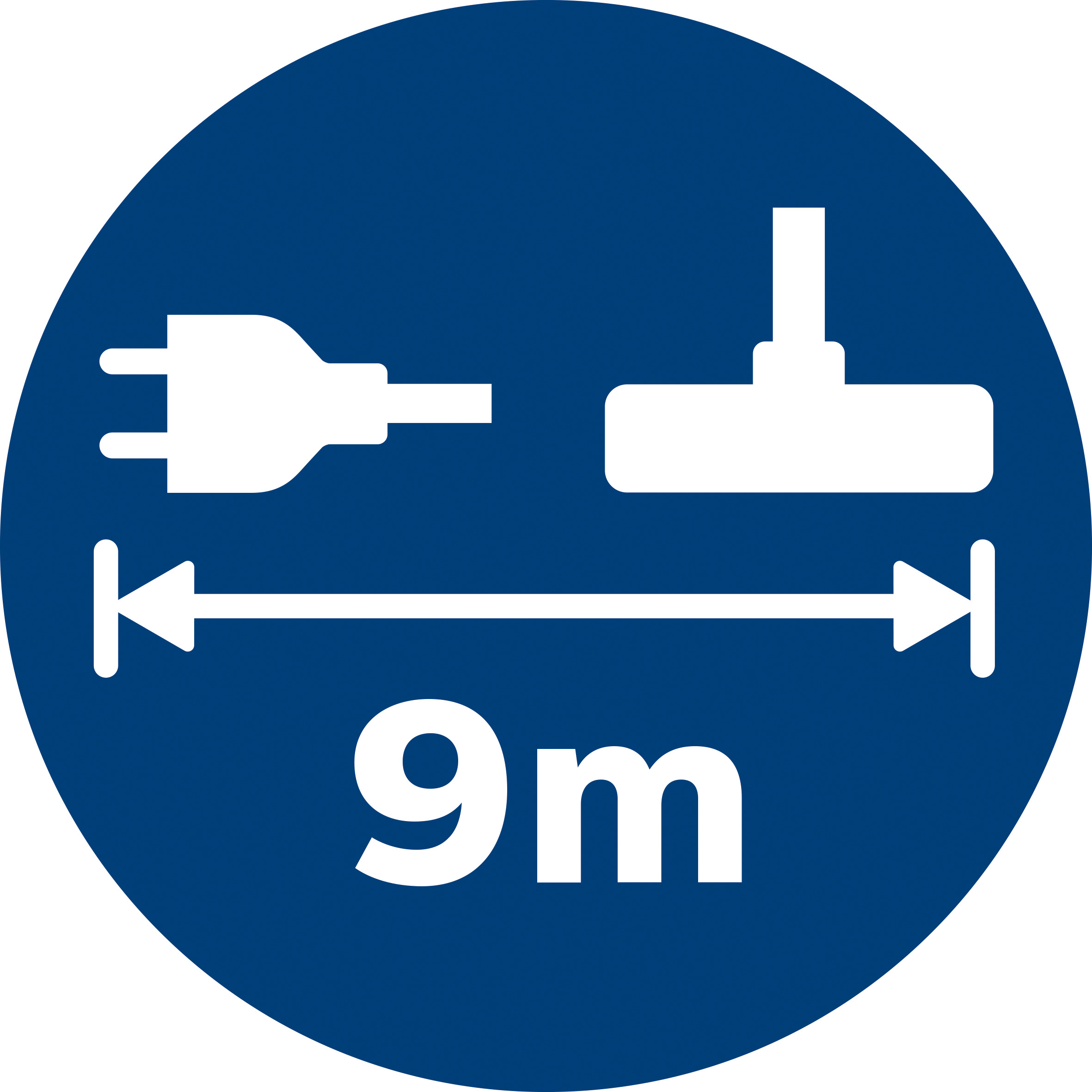 El alcance de 9&nbsp;metros permite llegar m&aacute;s lejos sin desenchufar