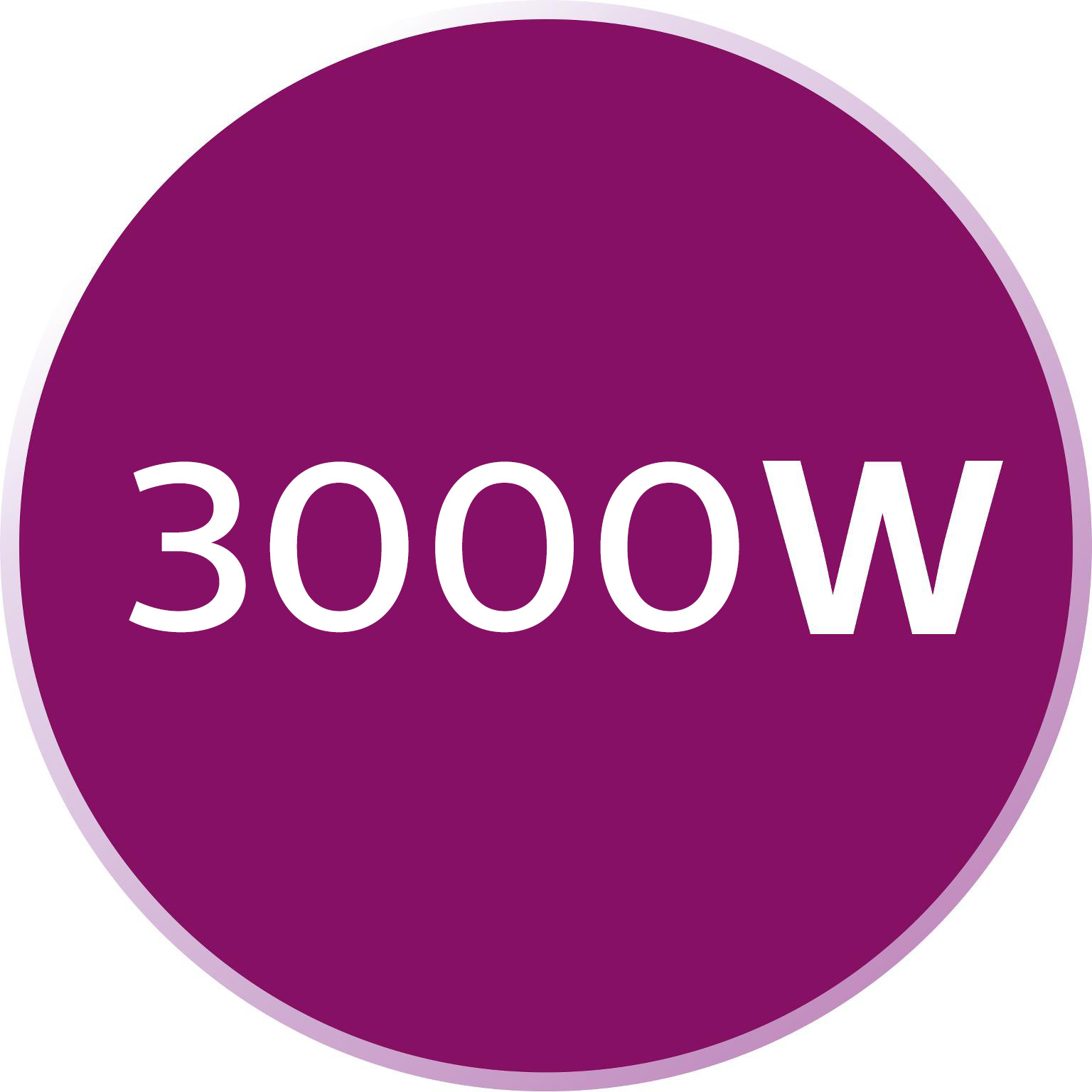 3000 W for quick heat-up and powerful performance