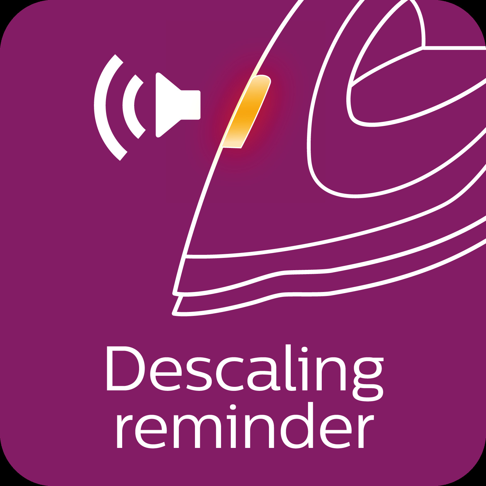 Smart Calc cleaning system with a sound and light cleaning reminder