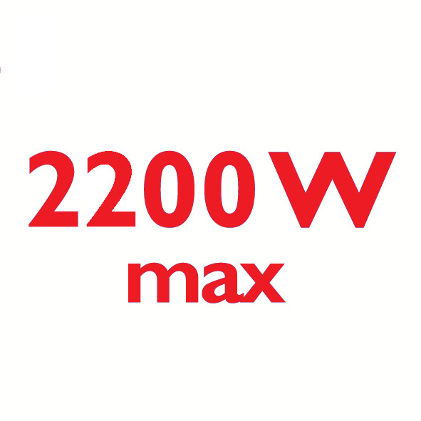 La potencia de 2200&nbsp;W ofrece una salida de vapor abundante y constante