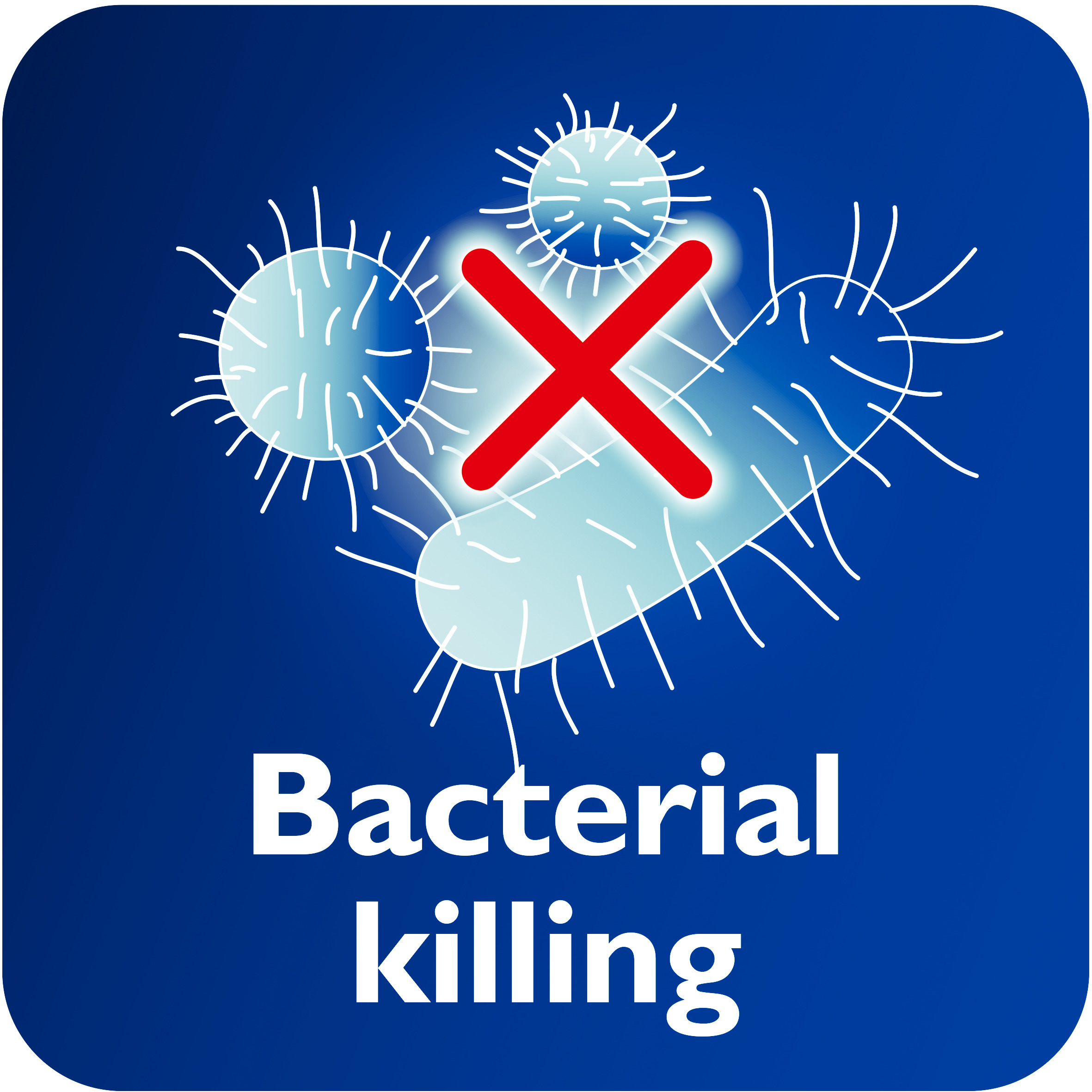 Steam kills up to 99.9% of bacteria*