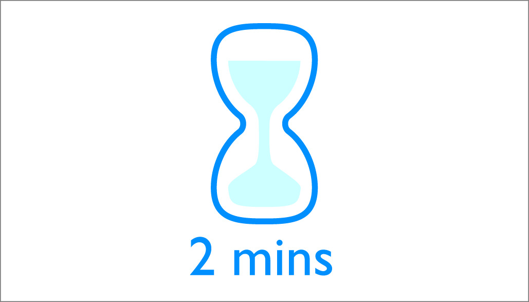 D&eacute;marrage rapide&nbsp;: pr&ecirc;t en moins de 2&nbsp;minutes