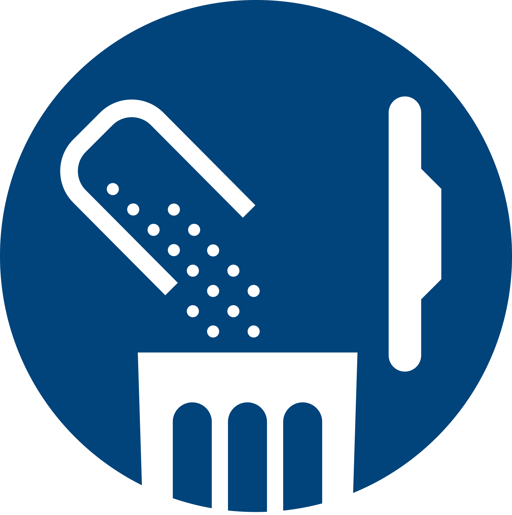 Advanced dust container design for hygienic emptying