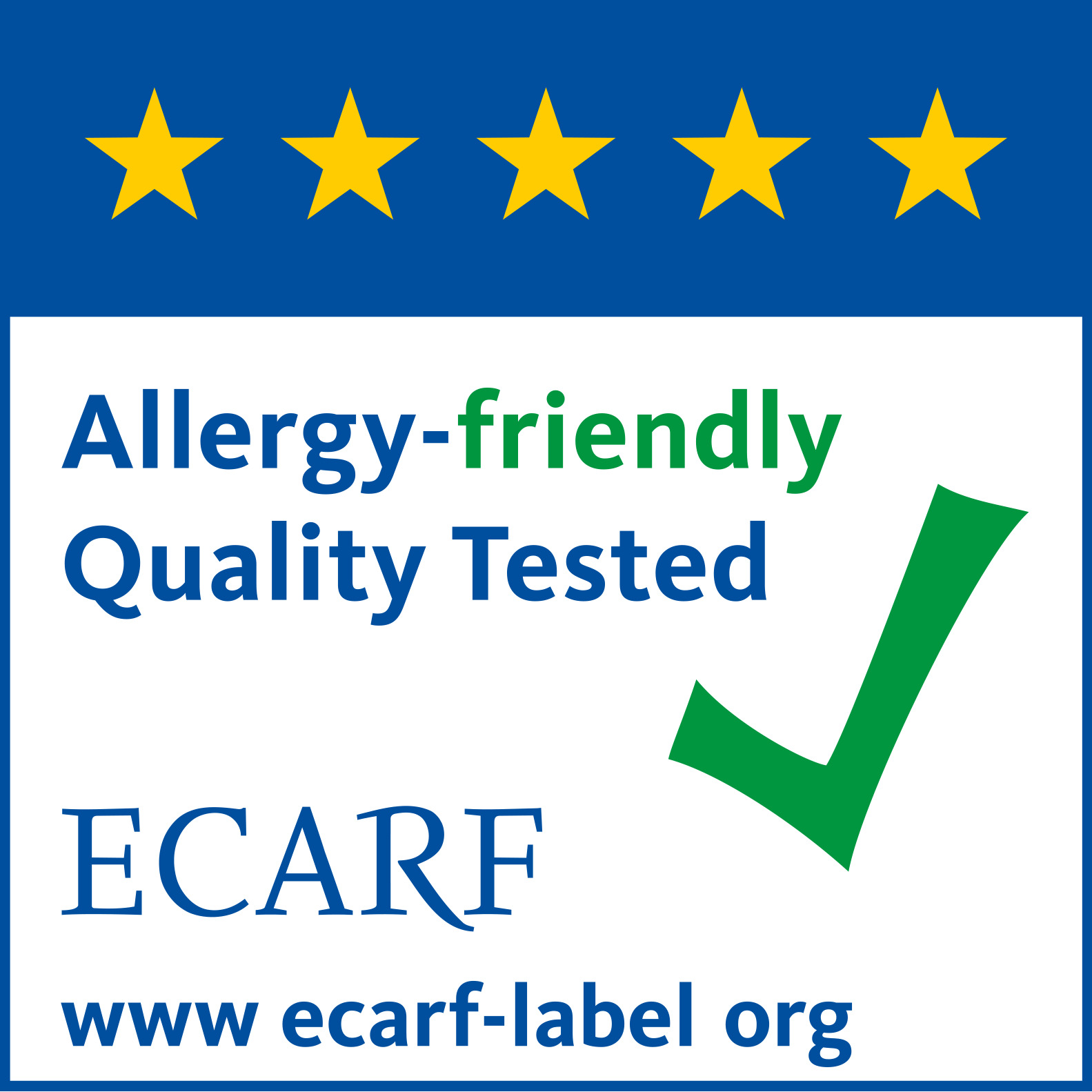 Produkt otrzymał znak jakości Europejskiego Centrum Badań jako przyjazny alergikom