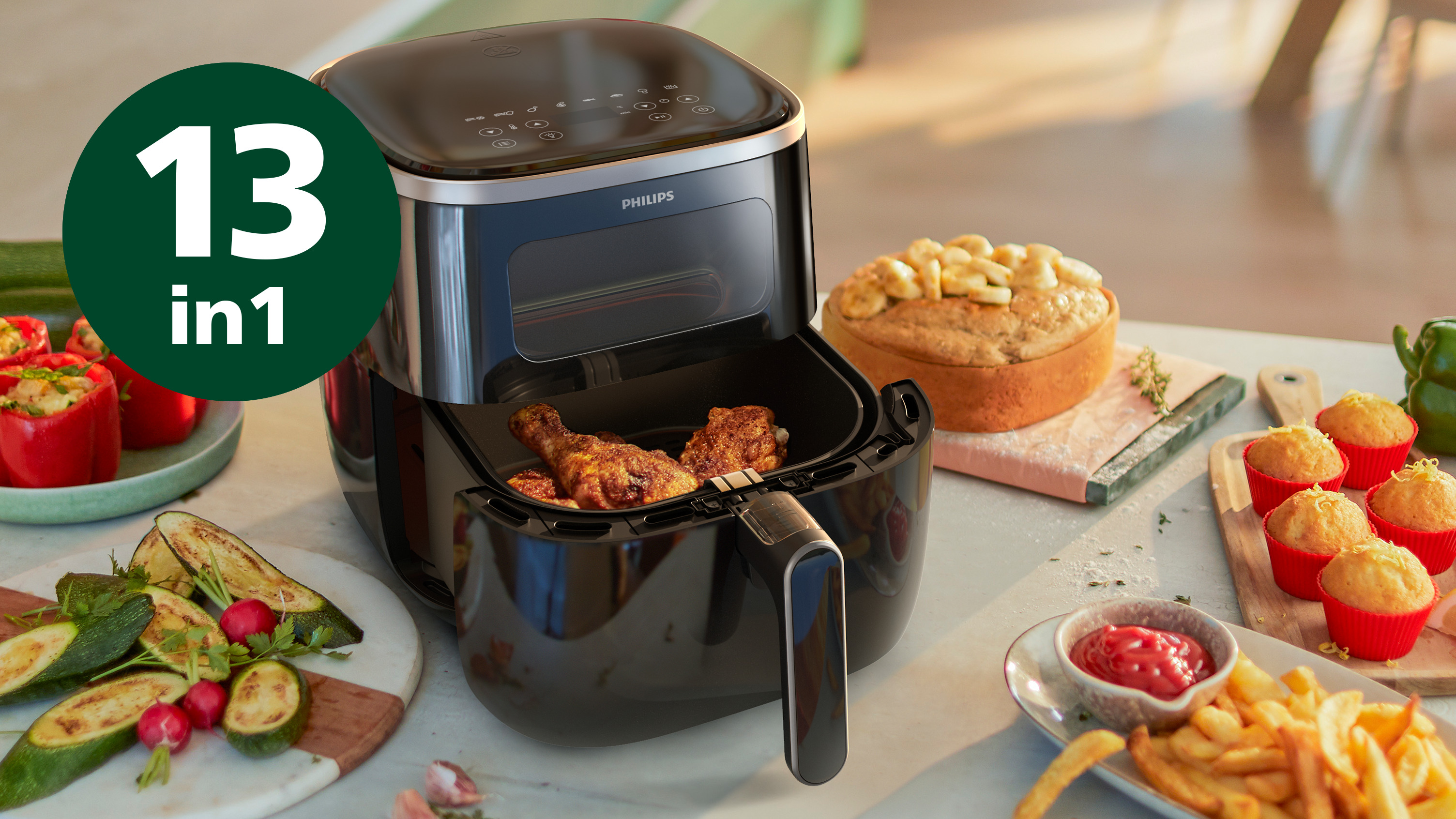 14 olika tillagningsfunktioner