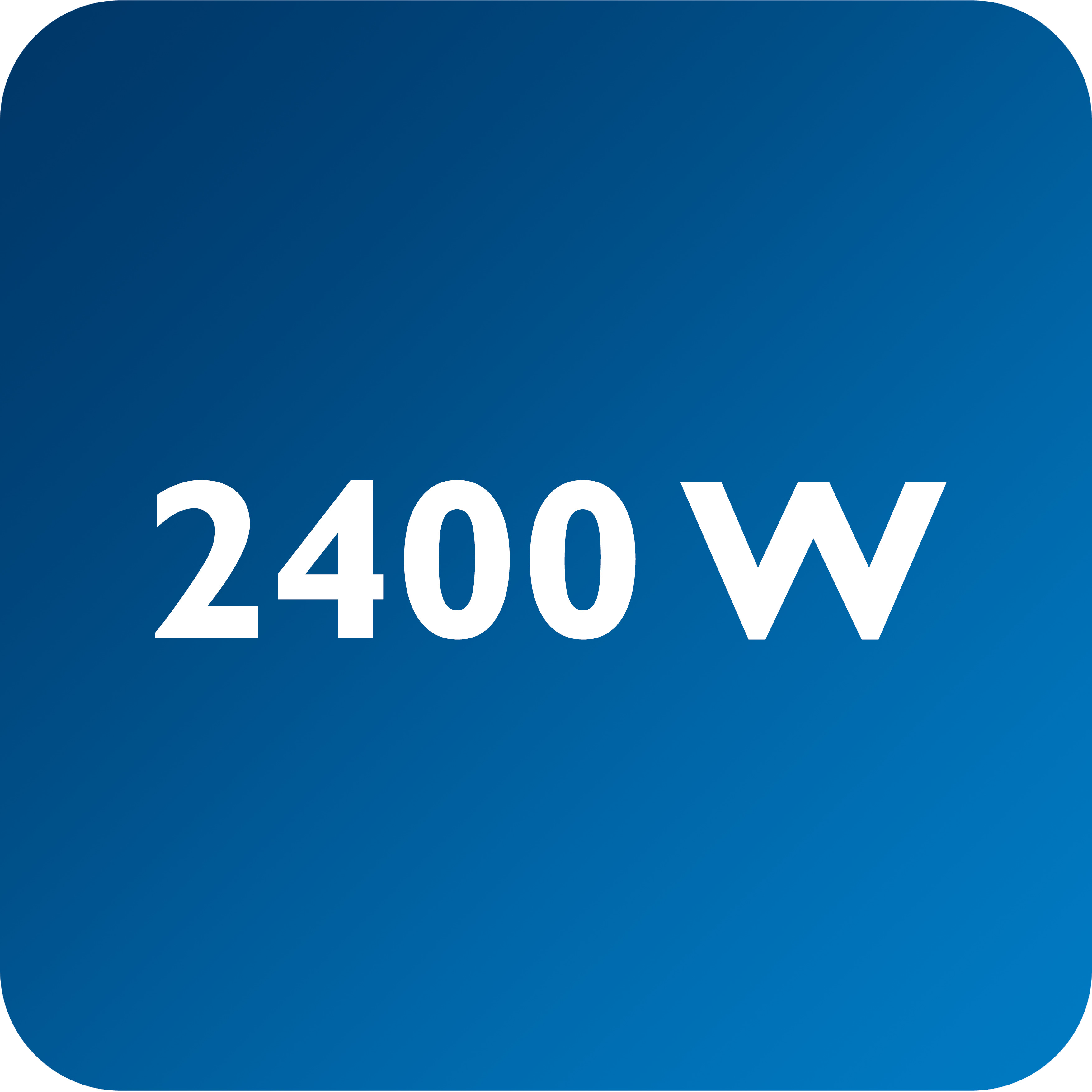 2400&nbsp;W for rask oppvarming