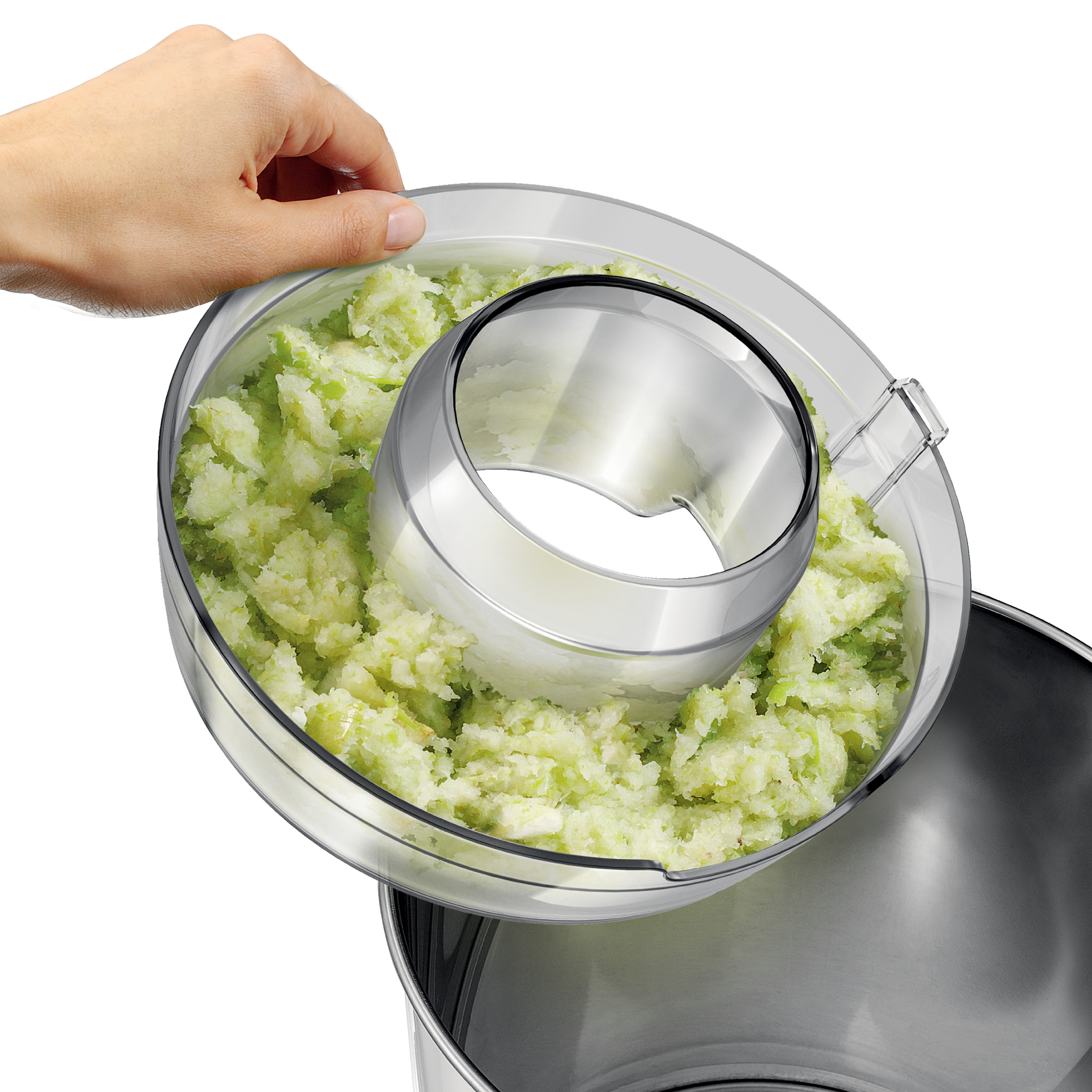 Easy checking of pulp with see-through pulp container