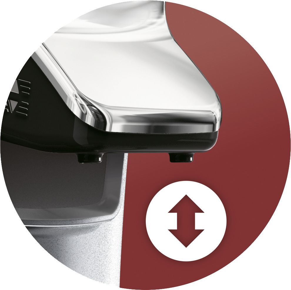 Ajusta la boquilla de salida del caf&eacute; para adaptarla a tu taza o vaso favoritos.