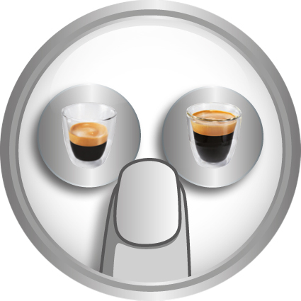Espresso und normaler Kaffee auf Knopfdruck
