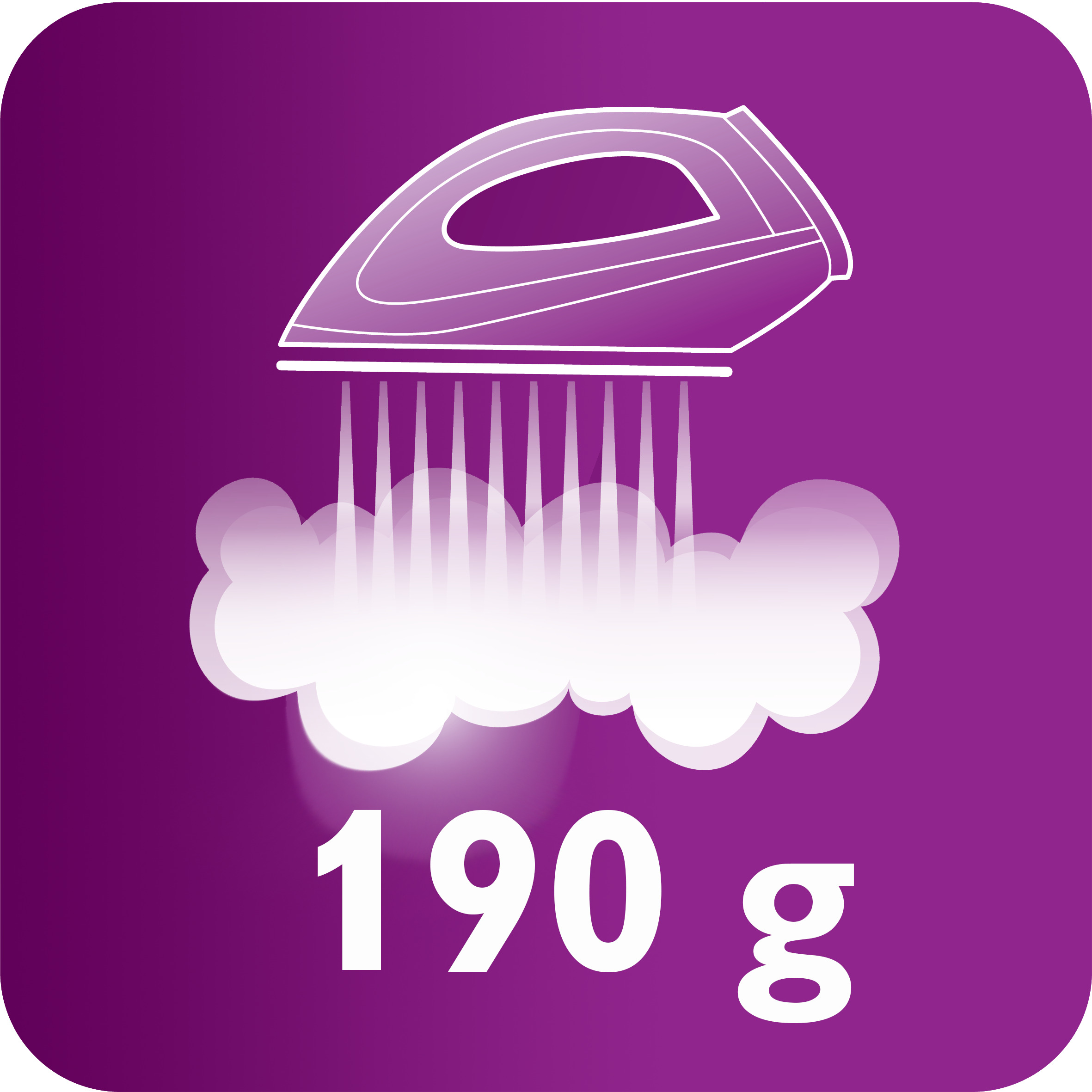 Steam boost up to 190&nbsp;g