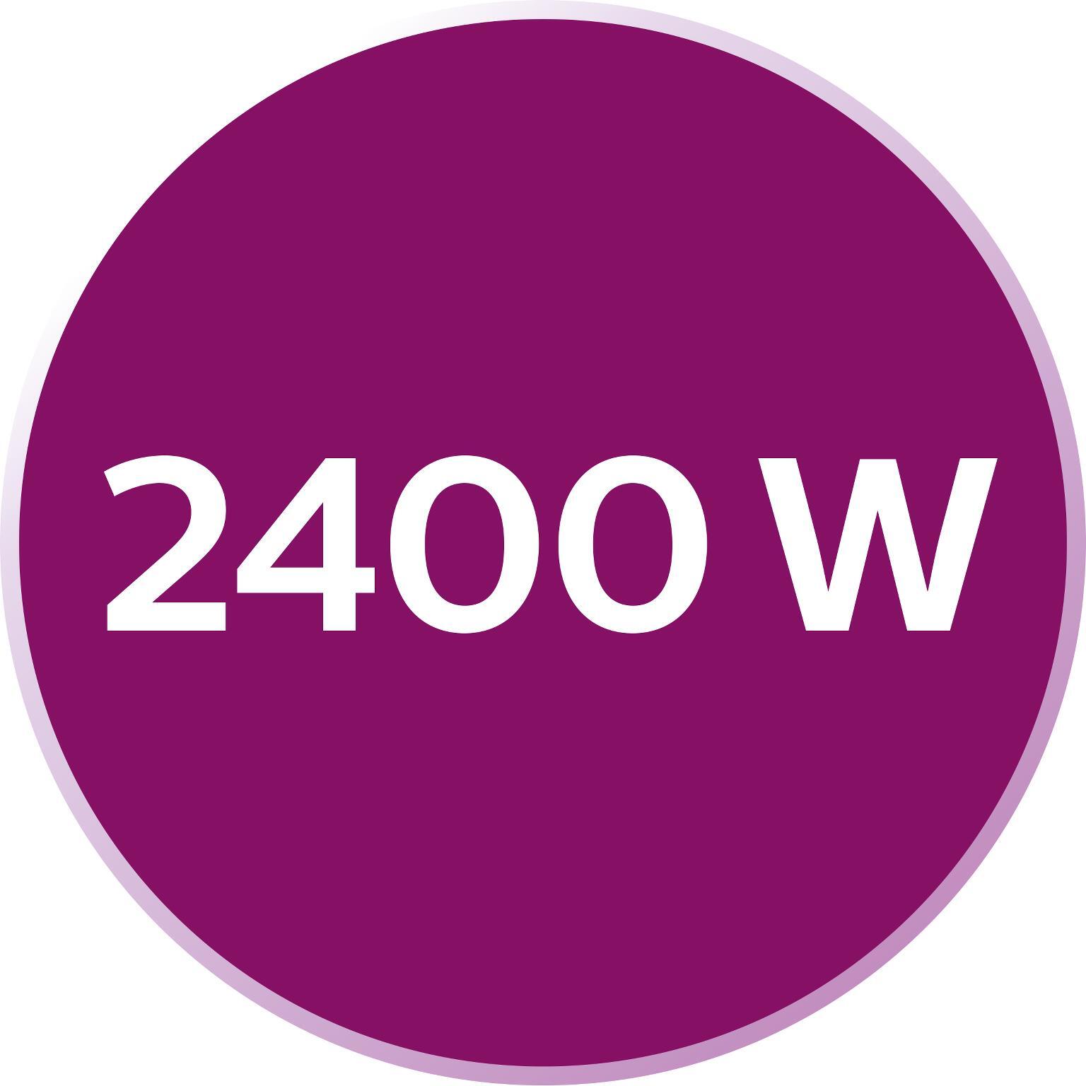 2400 Watt enables constant high steam output