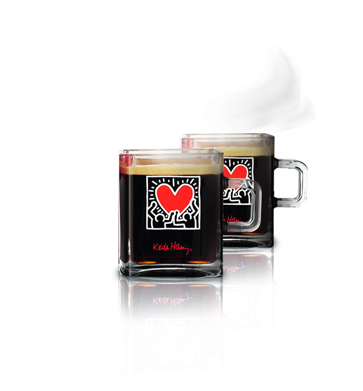 2 speciaal ontwikkelde SENSEO&reg; kopjes met Keith Haring-ontwerp